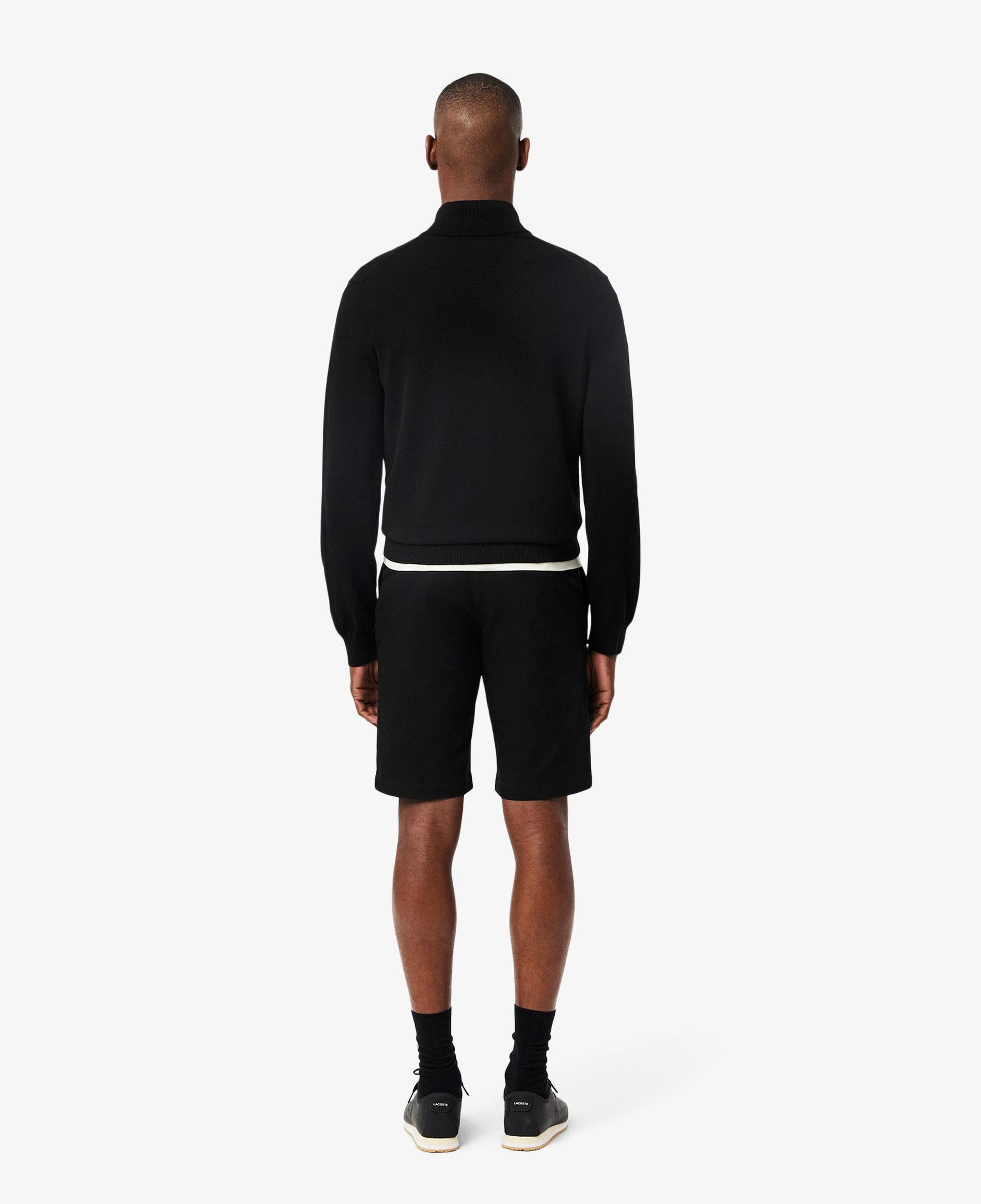 Erkek Slim Fit Siyah Bermuda Şort