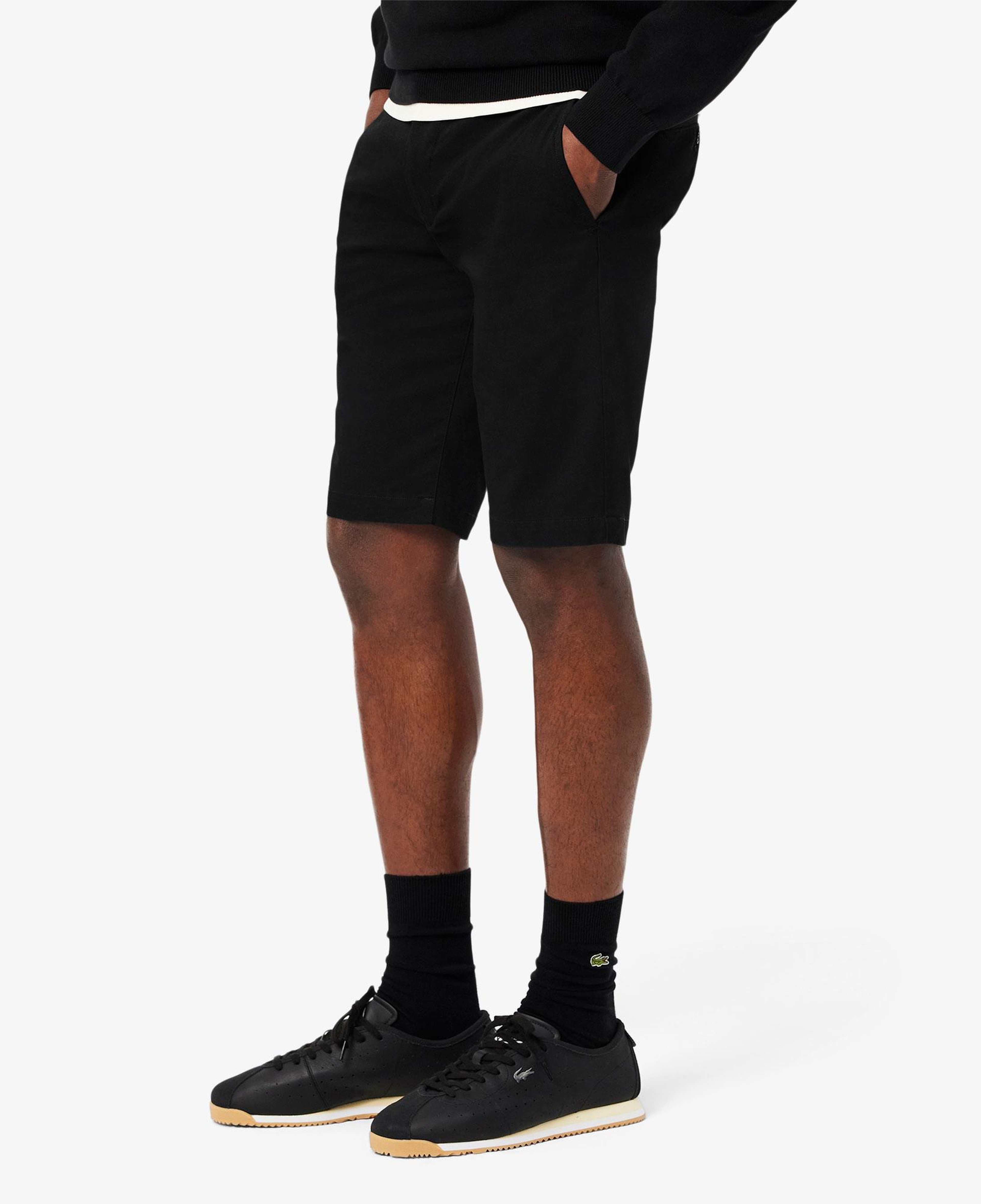 Erkek Slim Fit Siyah Bermuda Şort