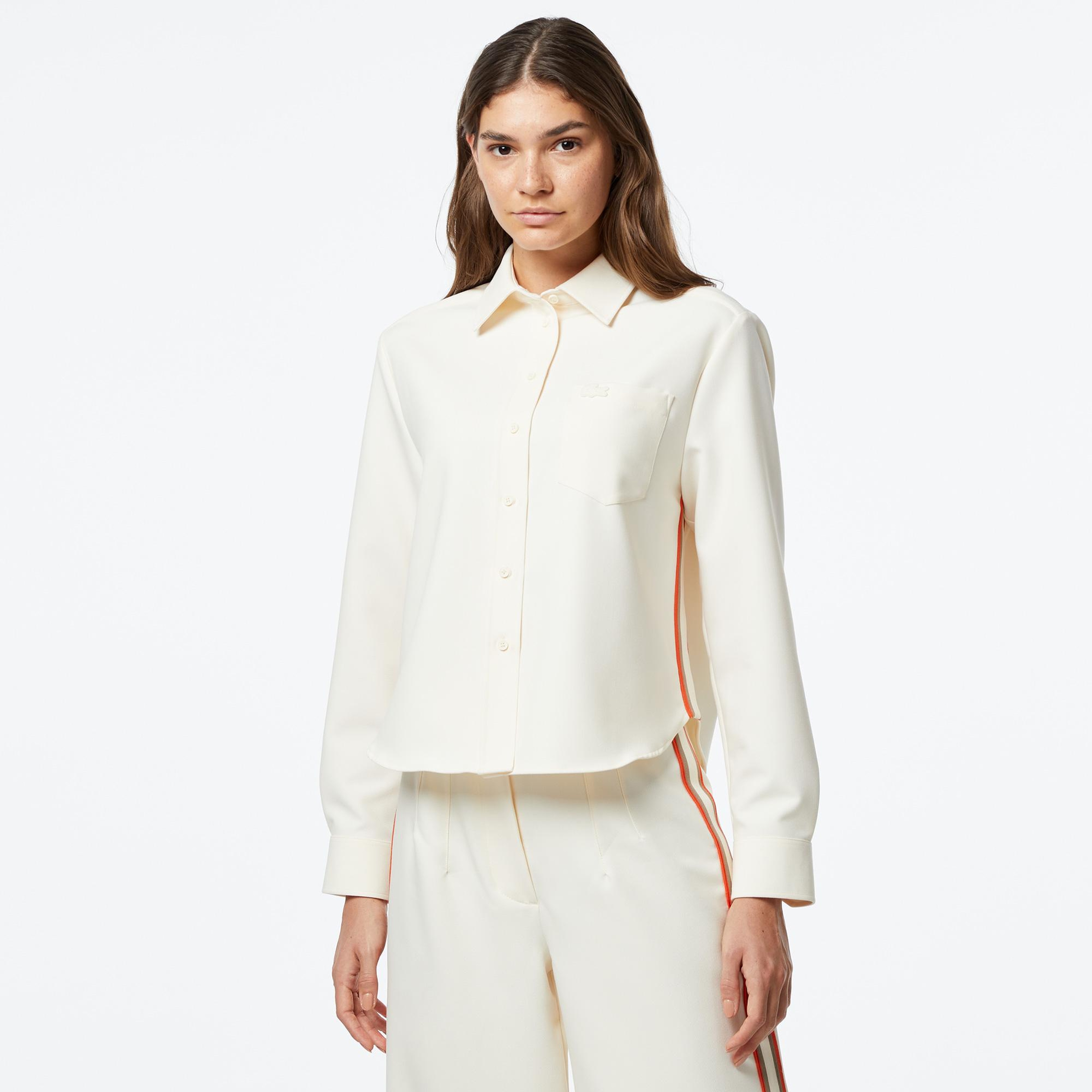 Kadın Oversize Fit Krem Gömlek