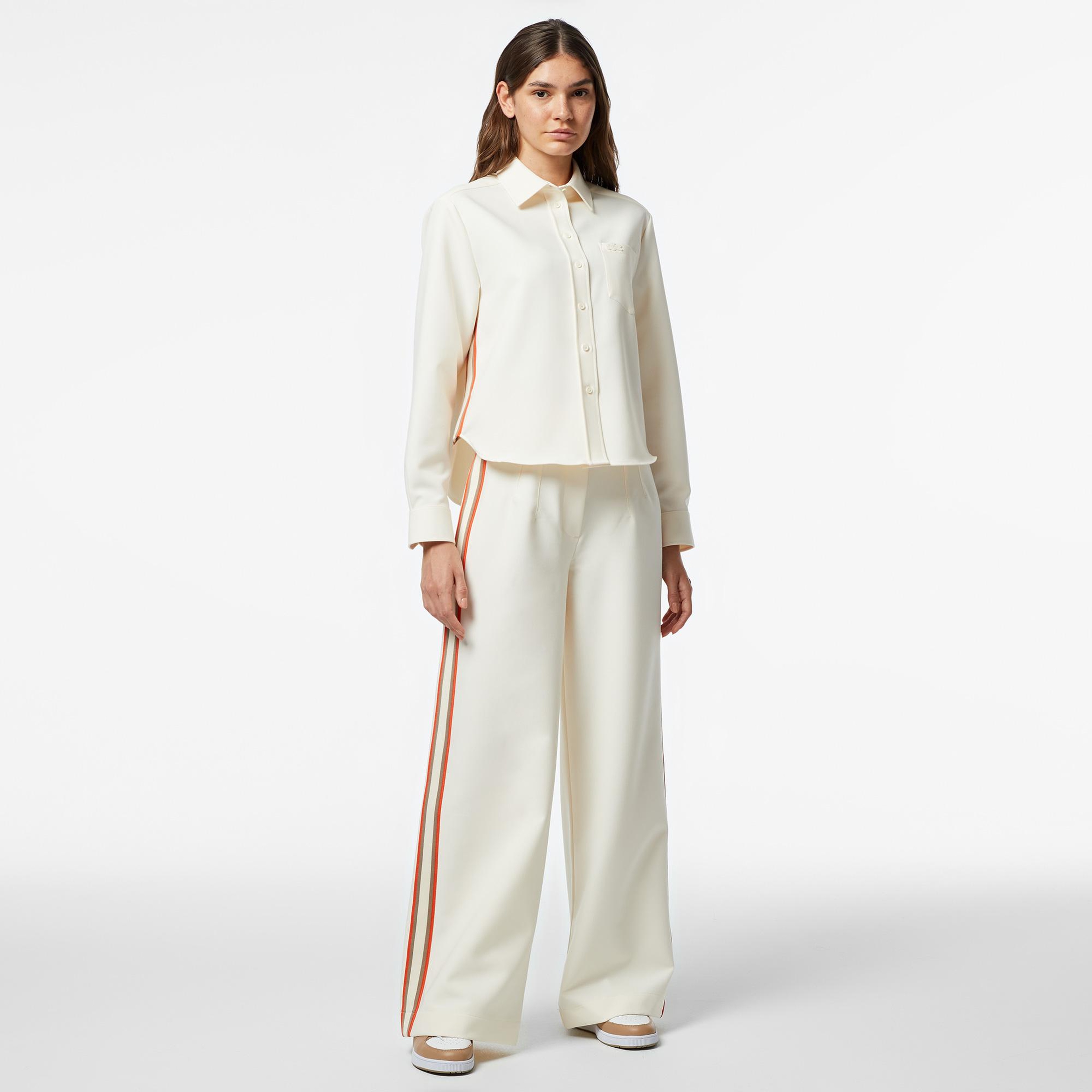 Kadın Oversize Fit Krem Gömlek