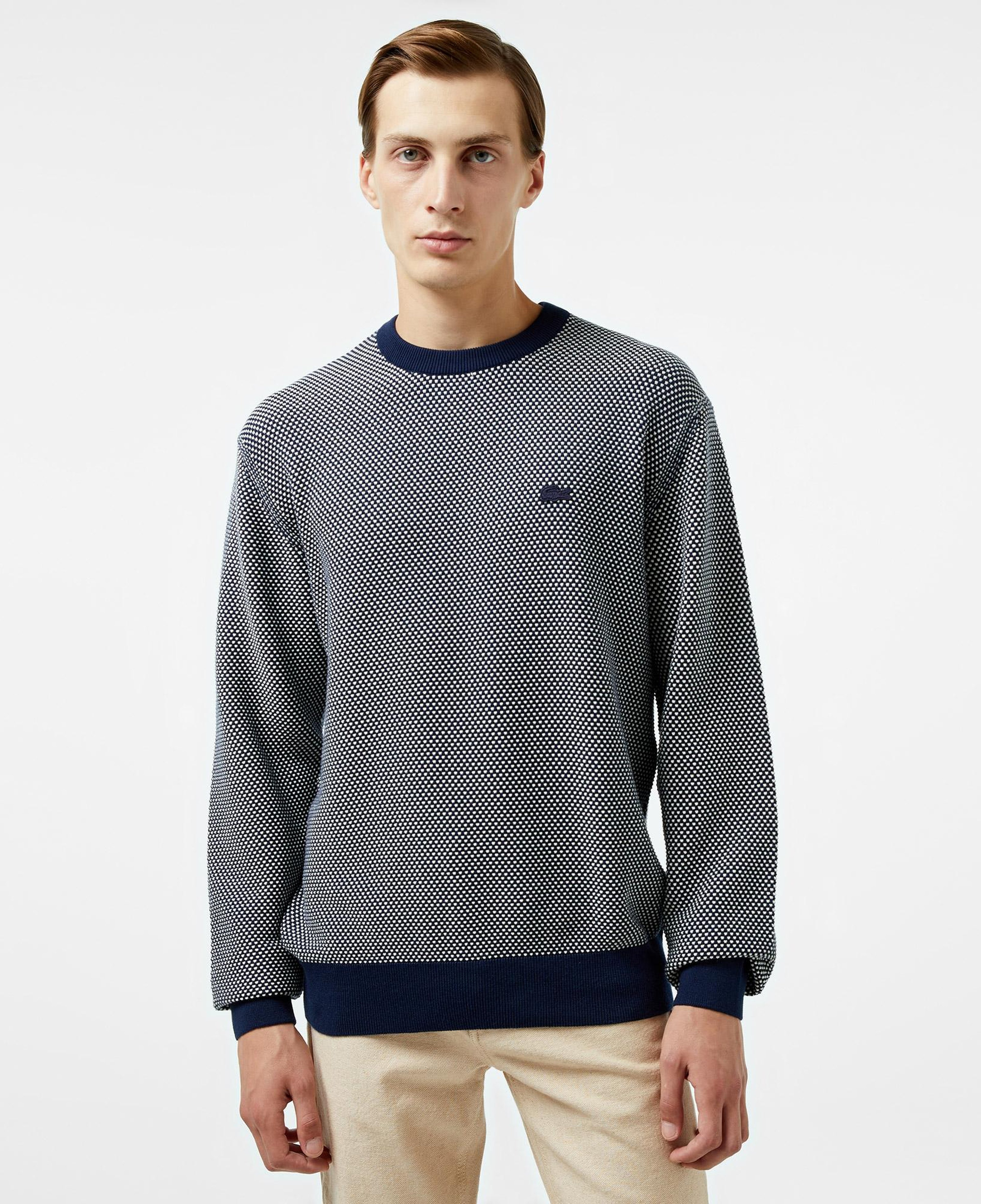 Erkek Relaxed Fit Bisiklet Yaka Lacivert Triko