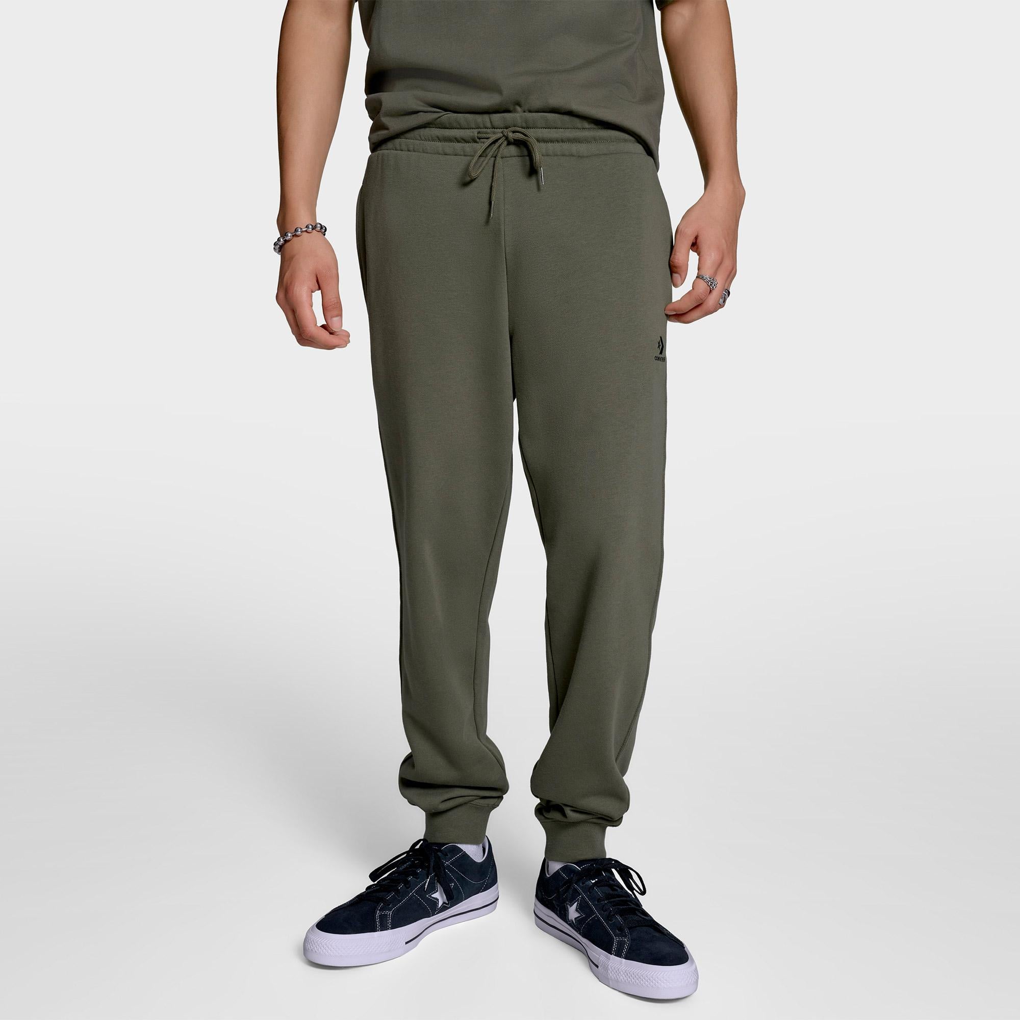 Converse Standard Fit Star Chevron Erkek Haki Eşofman Altı