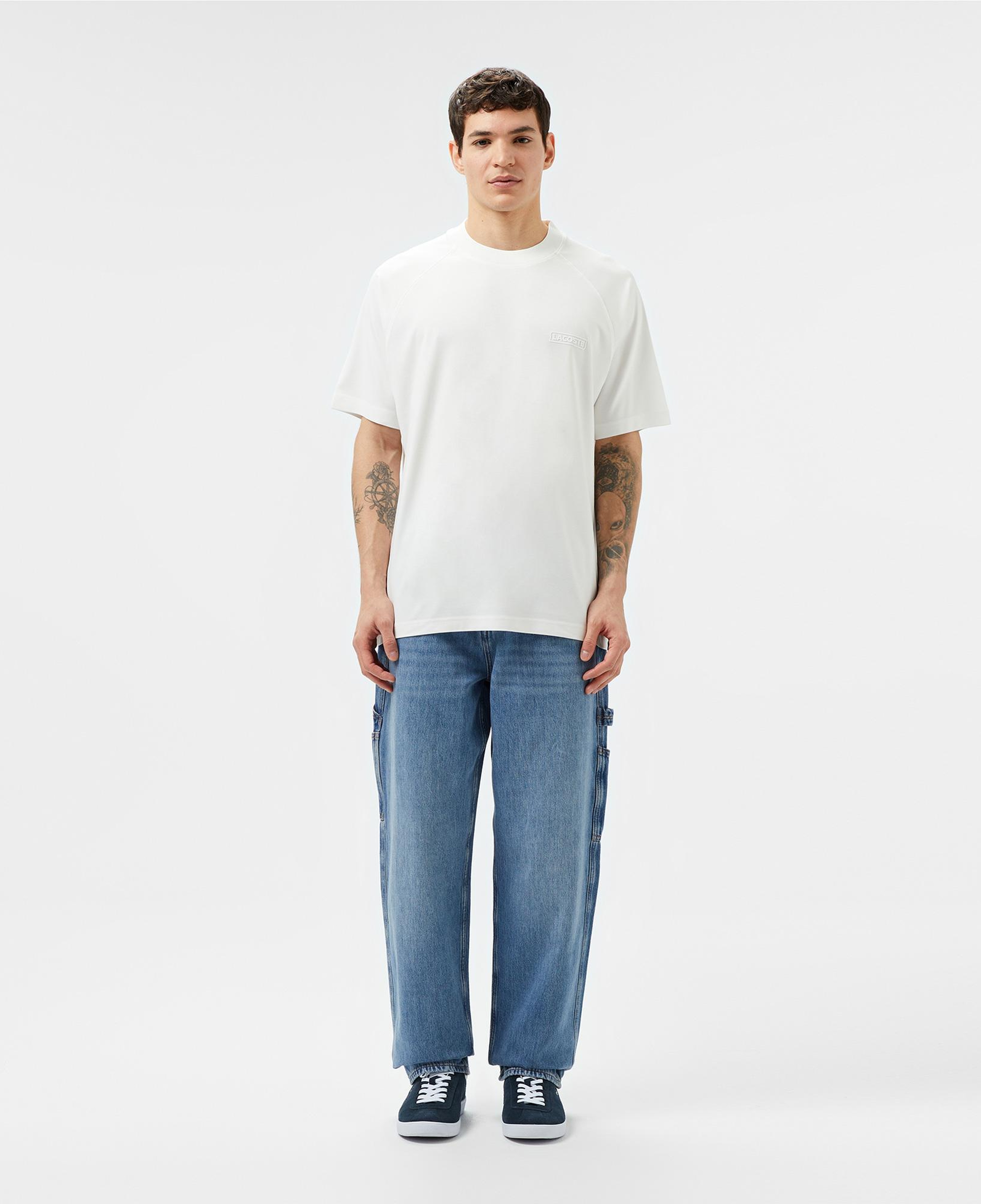 Erkek Oversize Fit Bisiklet Yaka Beyaz T-Shirt
