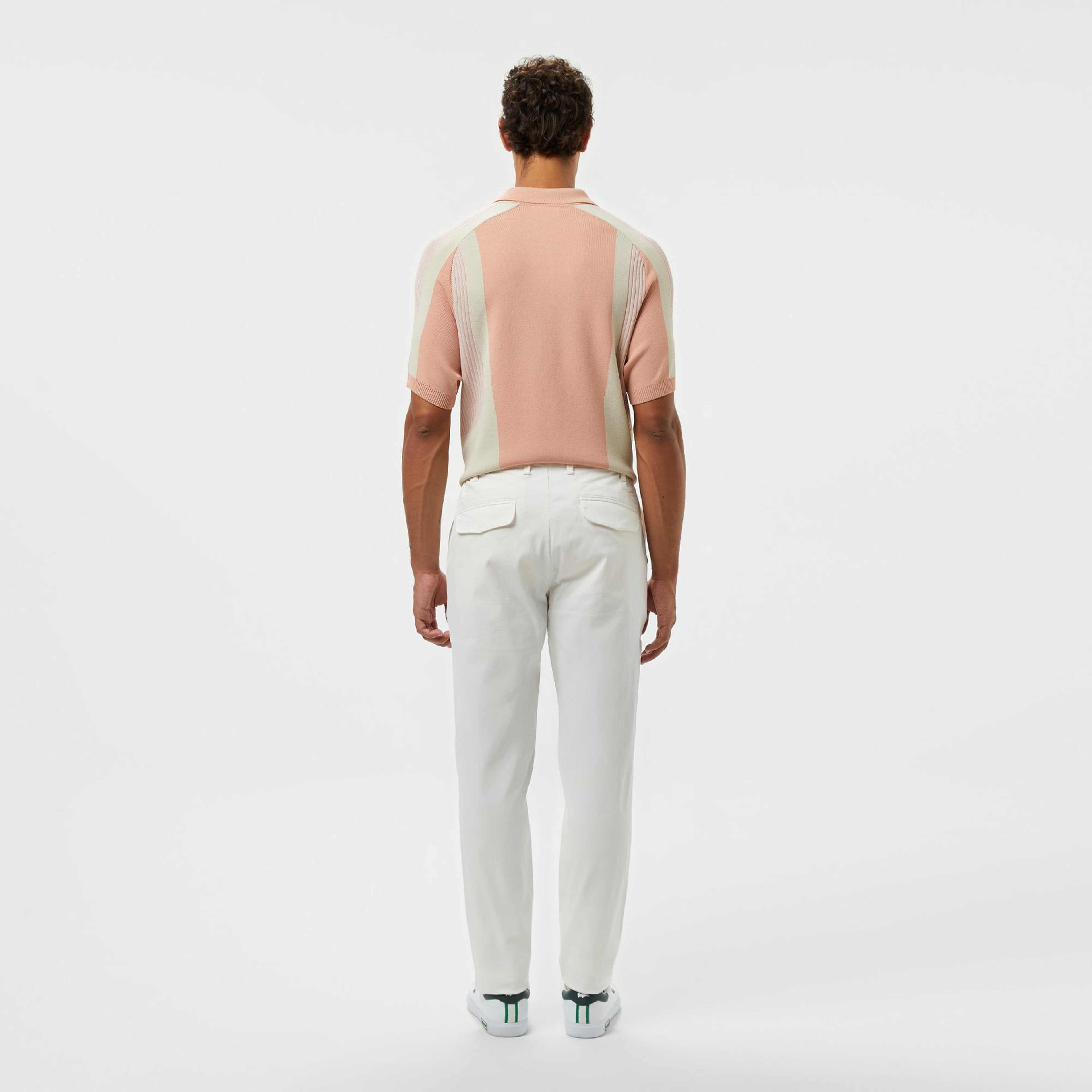 Erkek Tapered Fit Beyaz Pantolon