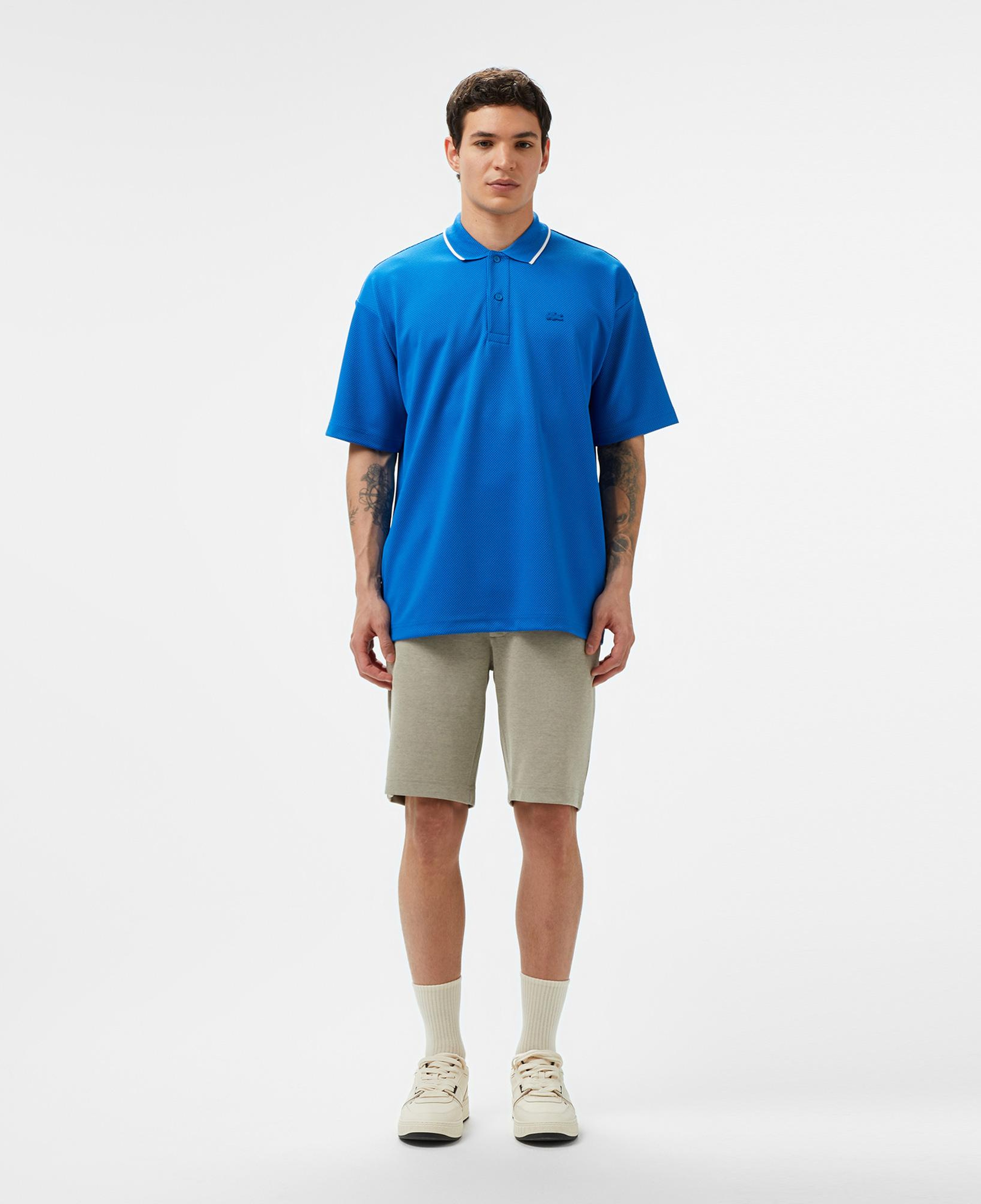 Erkek Tapered Fit Bej Bermuda Şort