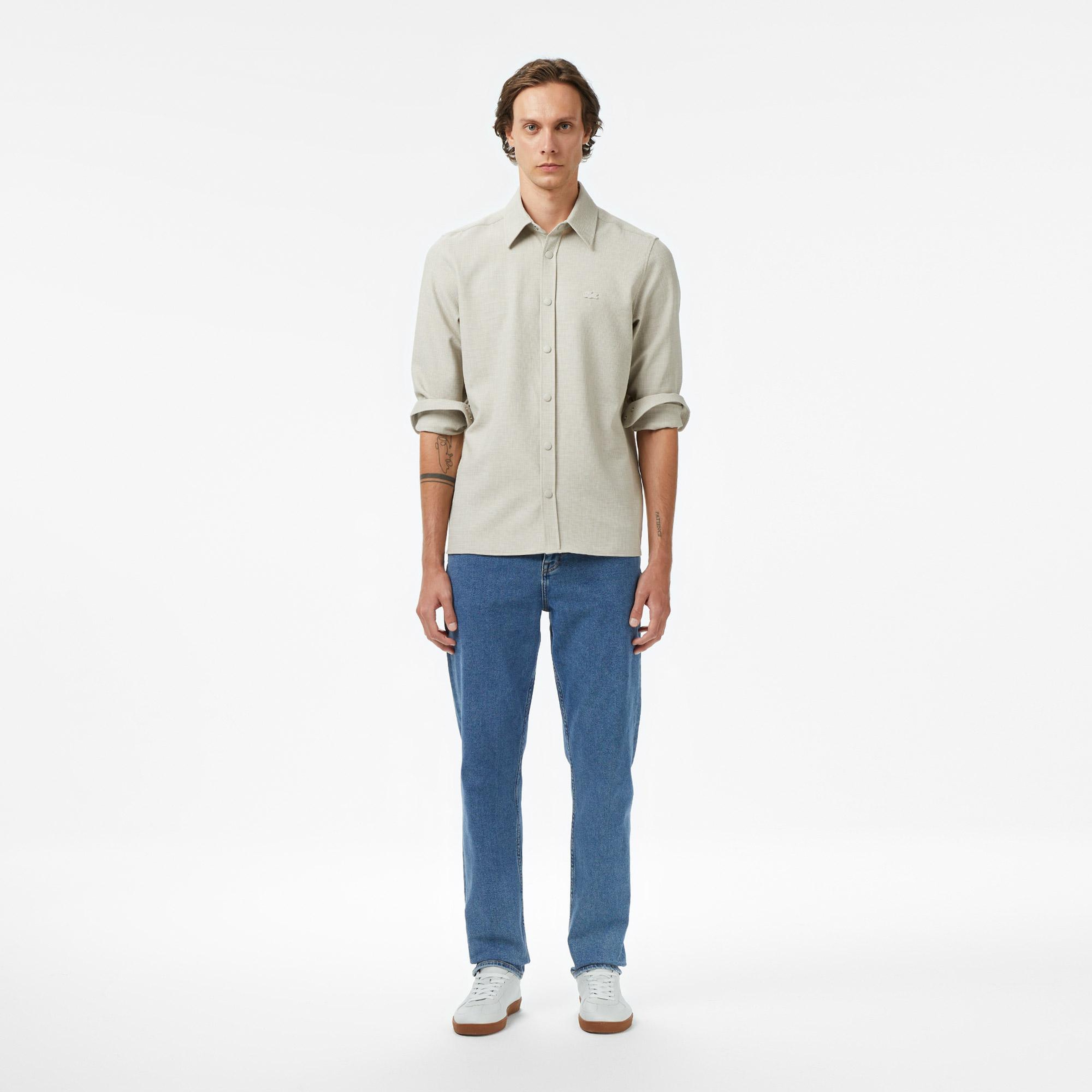 Lacoste Erkek Relaxed Fit Bej Gömlek