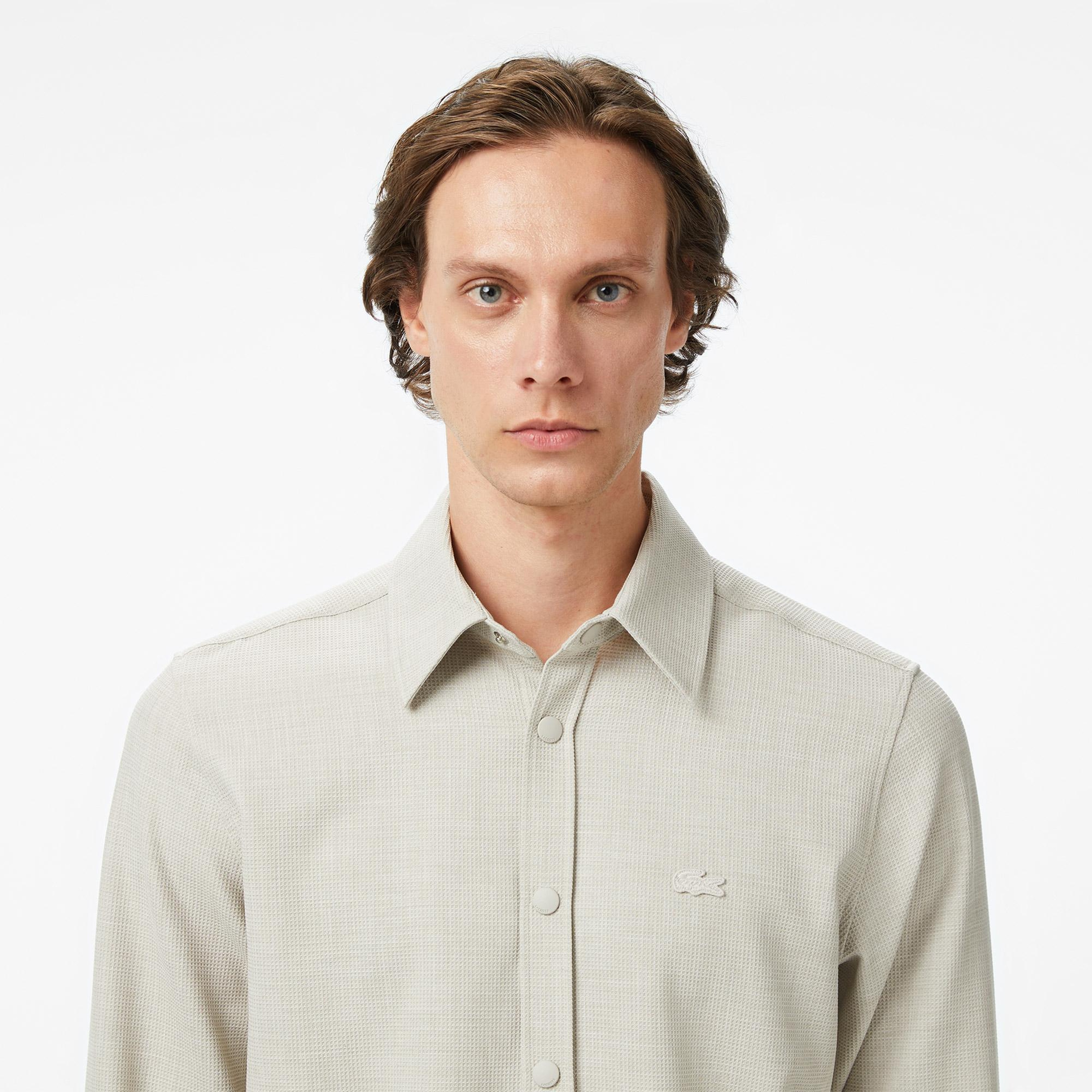 Lacoste Erkek Relaxed Fit Bej Gömlek