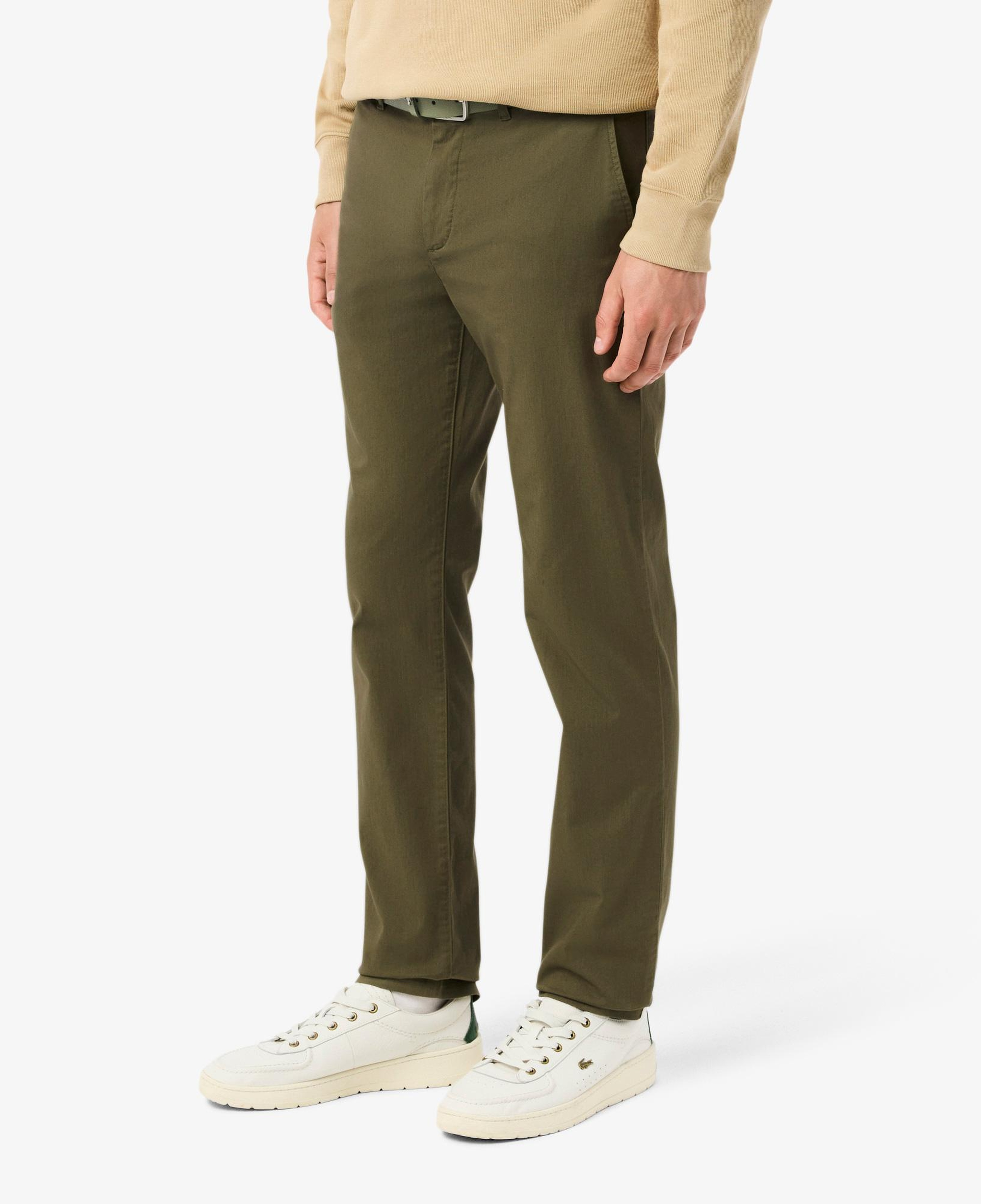 Erkek Slim Fit Haki Chino Pantolon