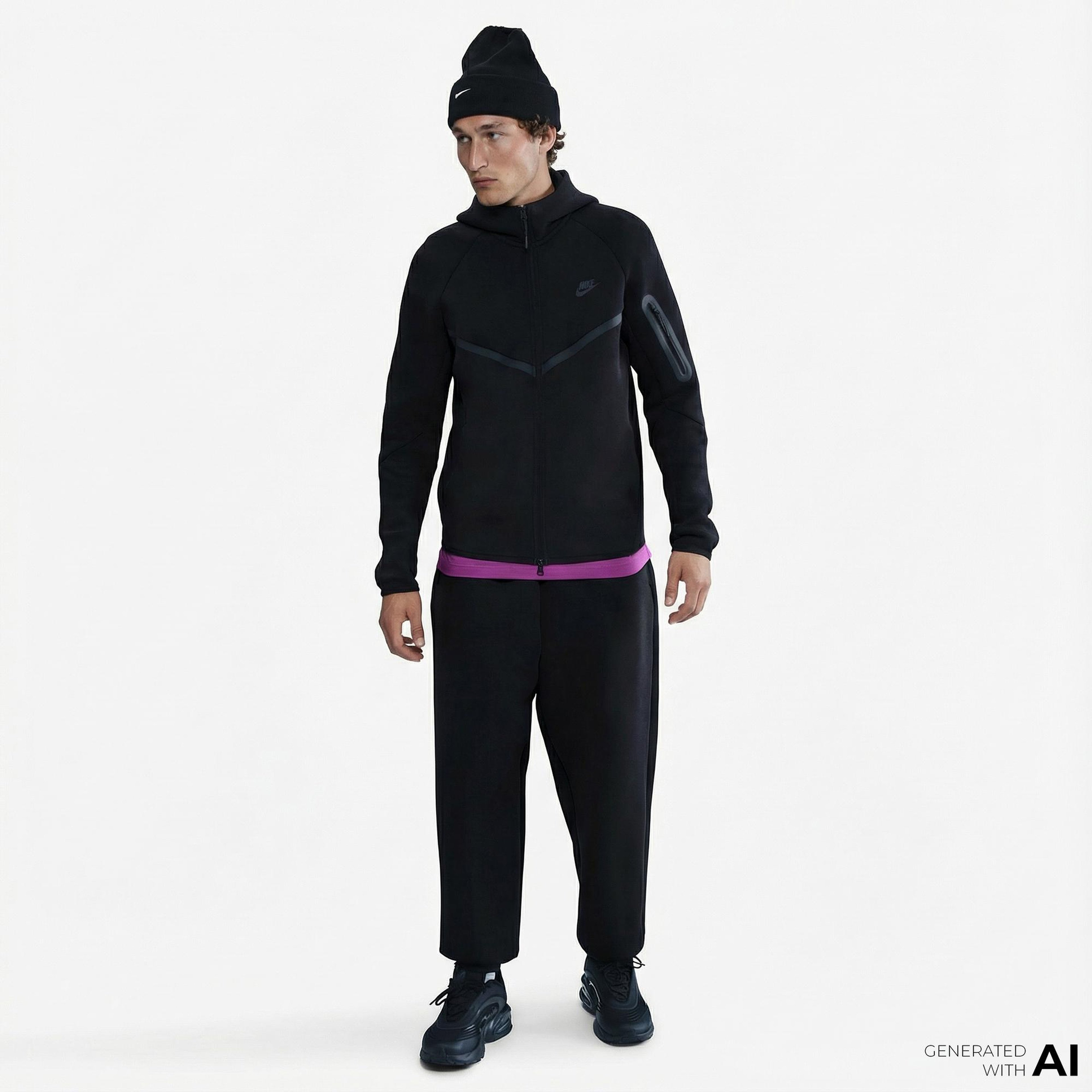 Nike Tech Fleece Erkek Siyah Eşofman Üstü