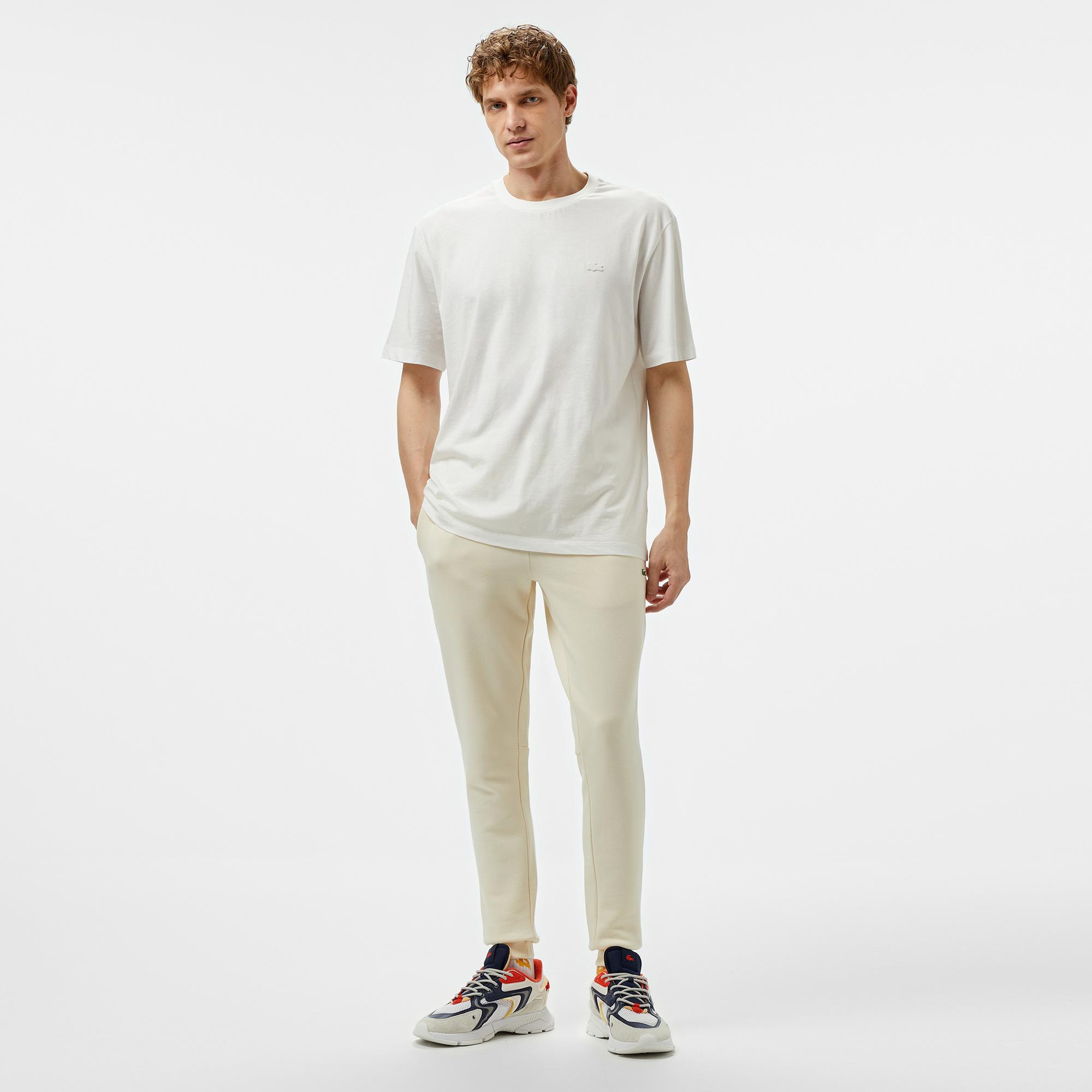 Erkek Slim Fit Krem Eşofman Altı