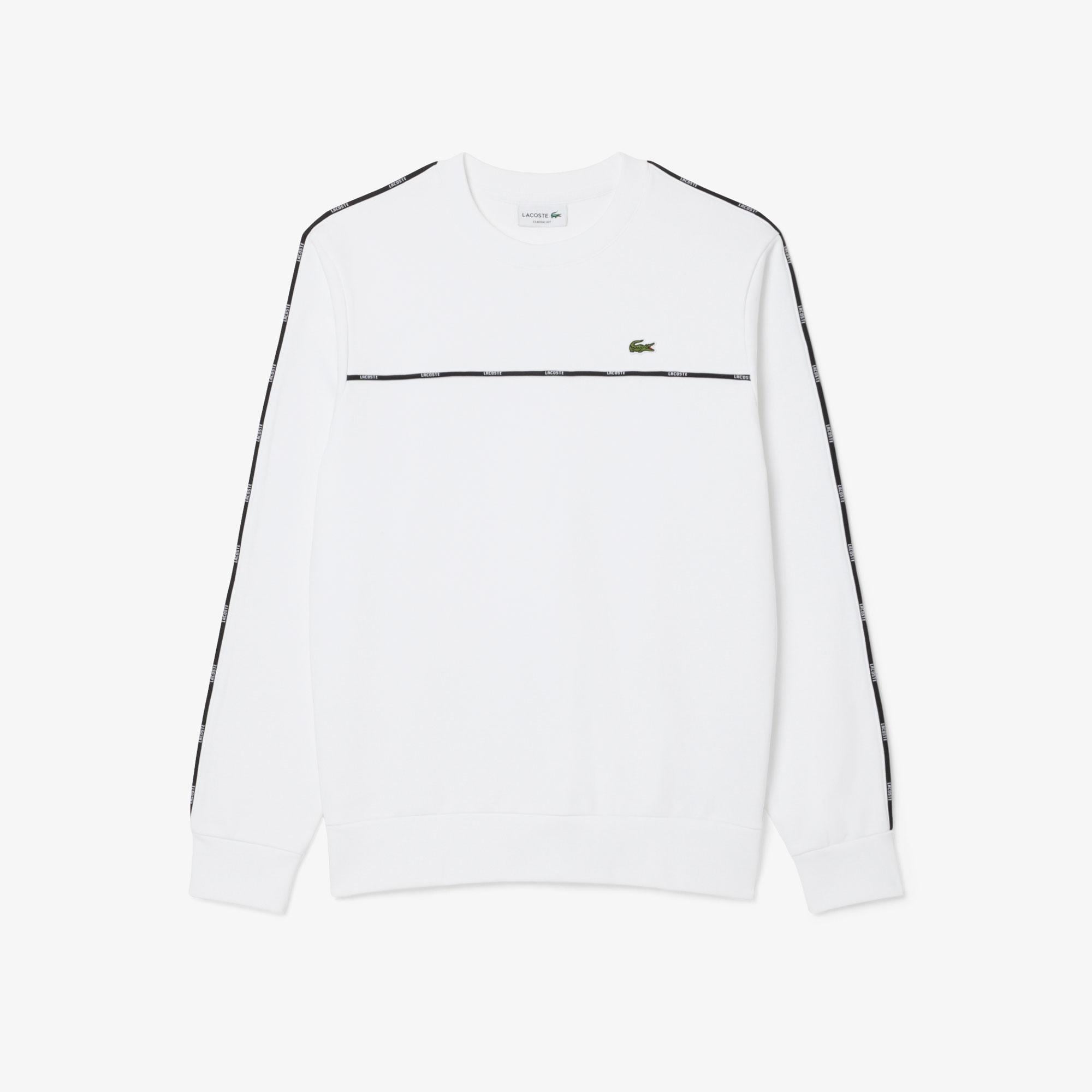 Erkek Classic Fit Beyaz Sweatshirt