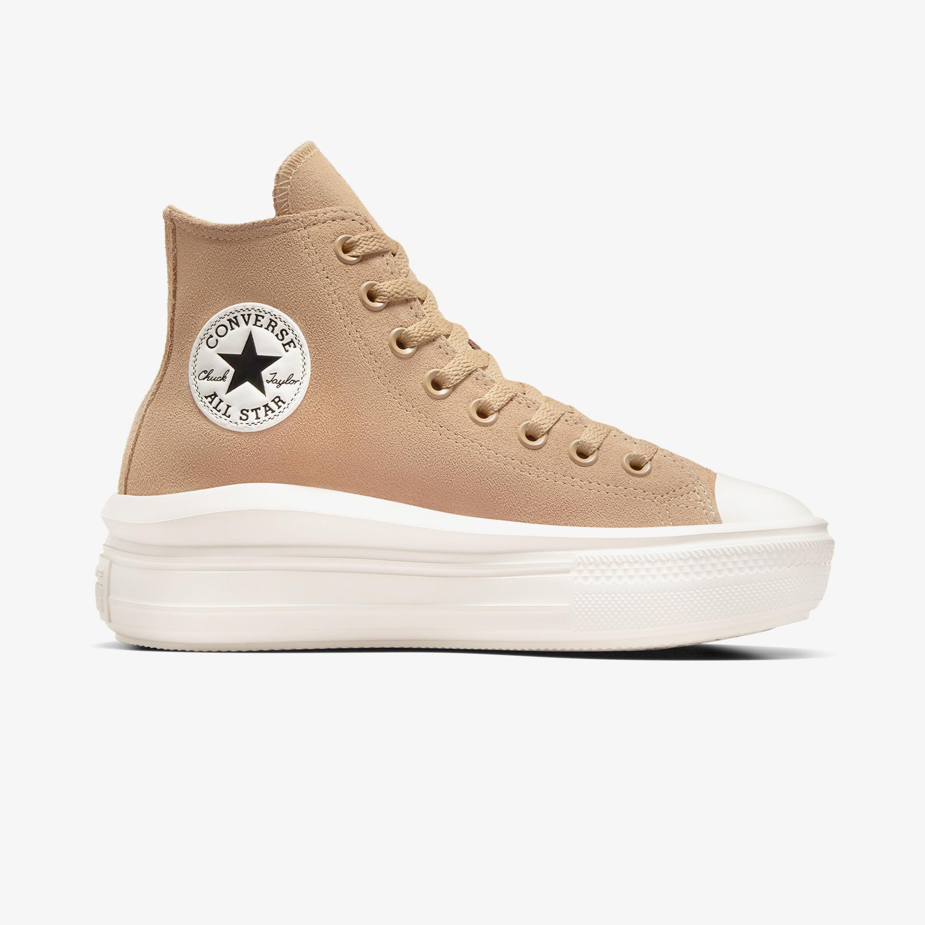 Converse Chuck Taylor All Star Move Platform Unisex Kahverengi Süet Deri Sneaker