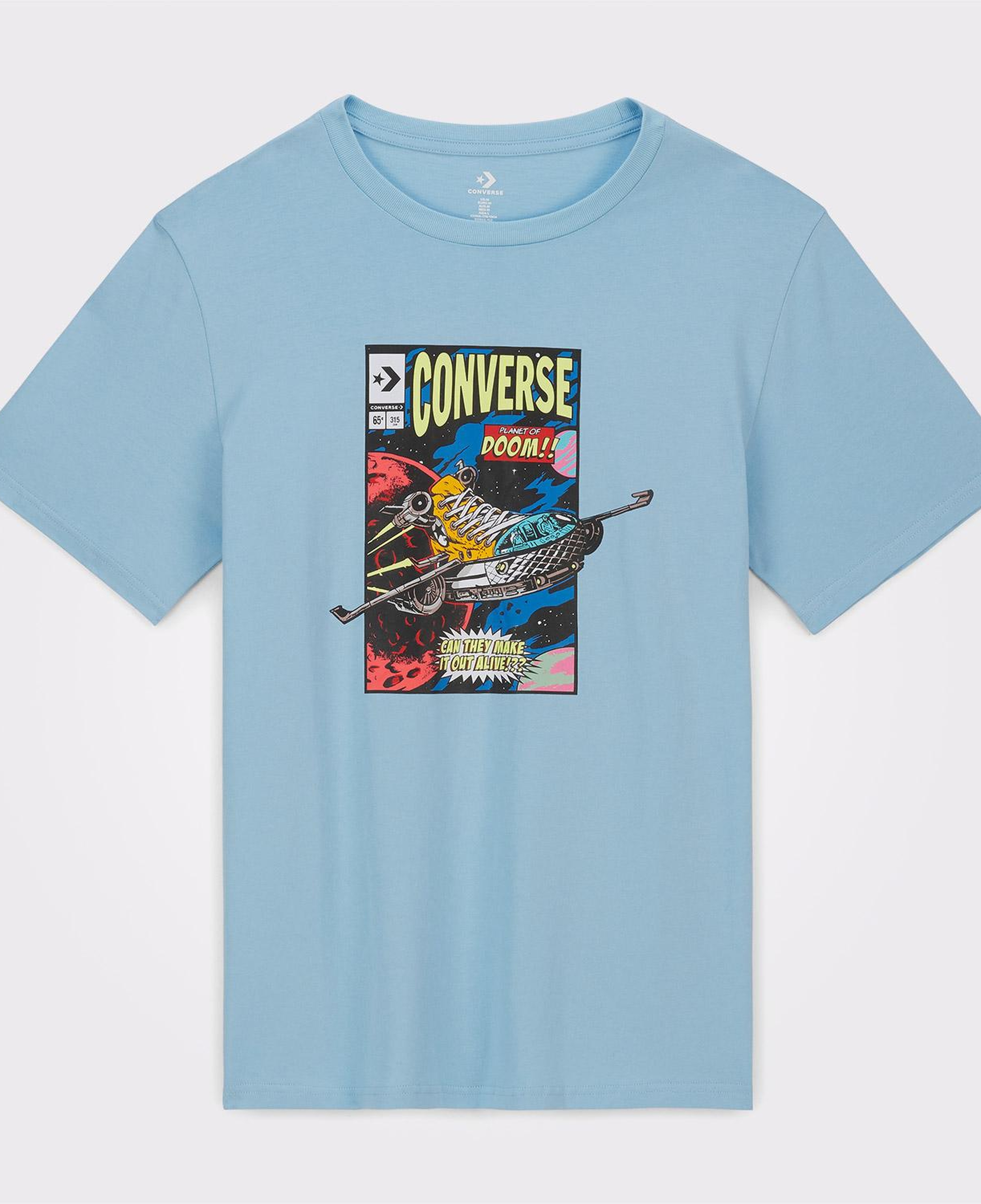 Converse Comic Cover Erkek Mavi T-Shirt