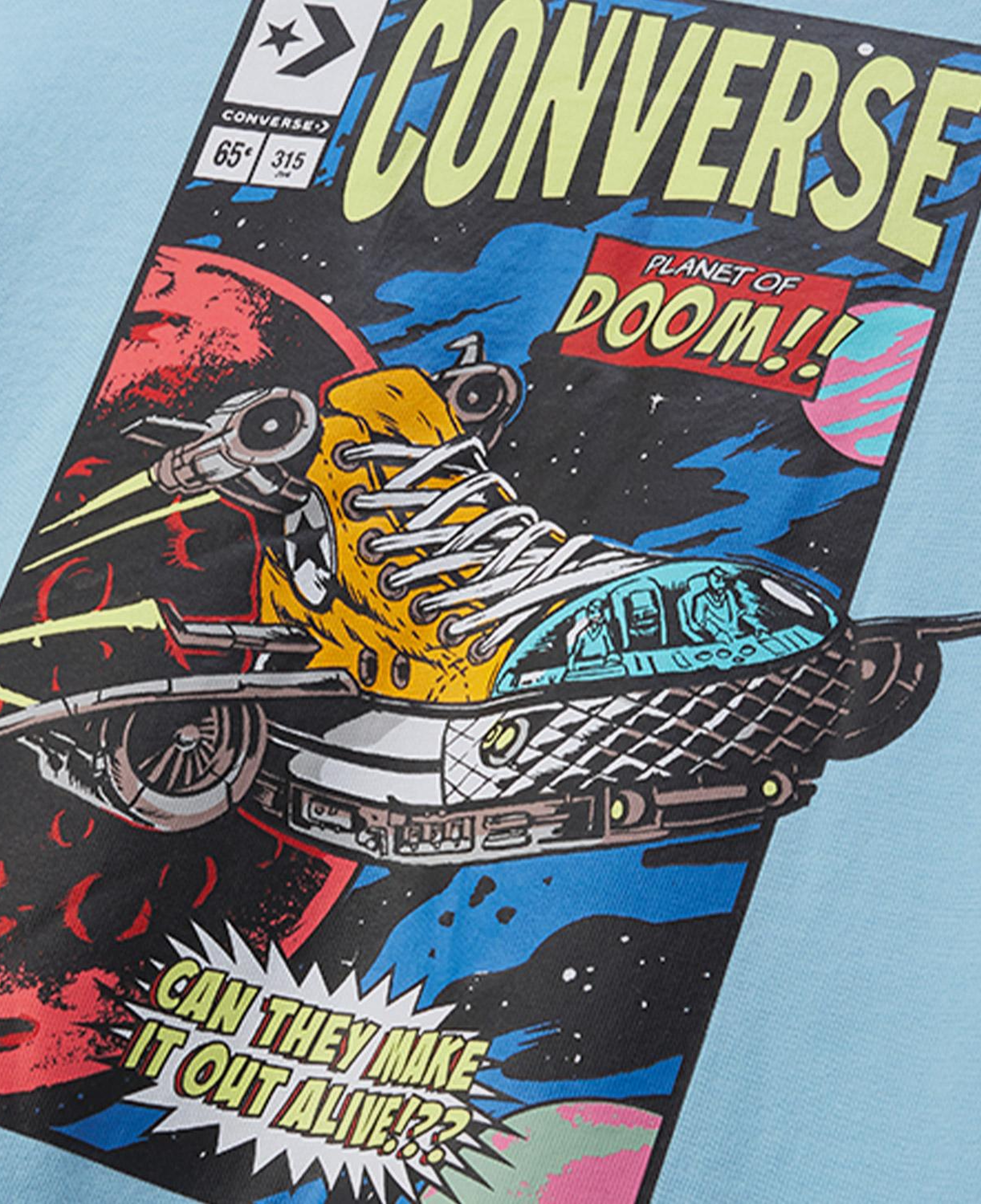 Converse Comic Cover Erkek Mavi T-Shirt