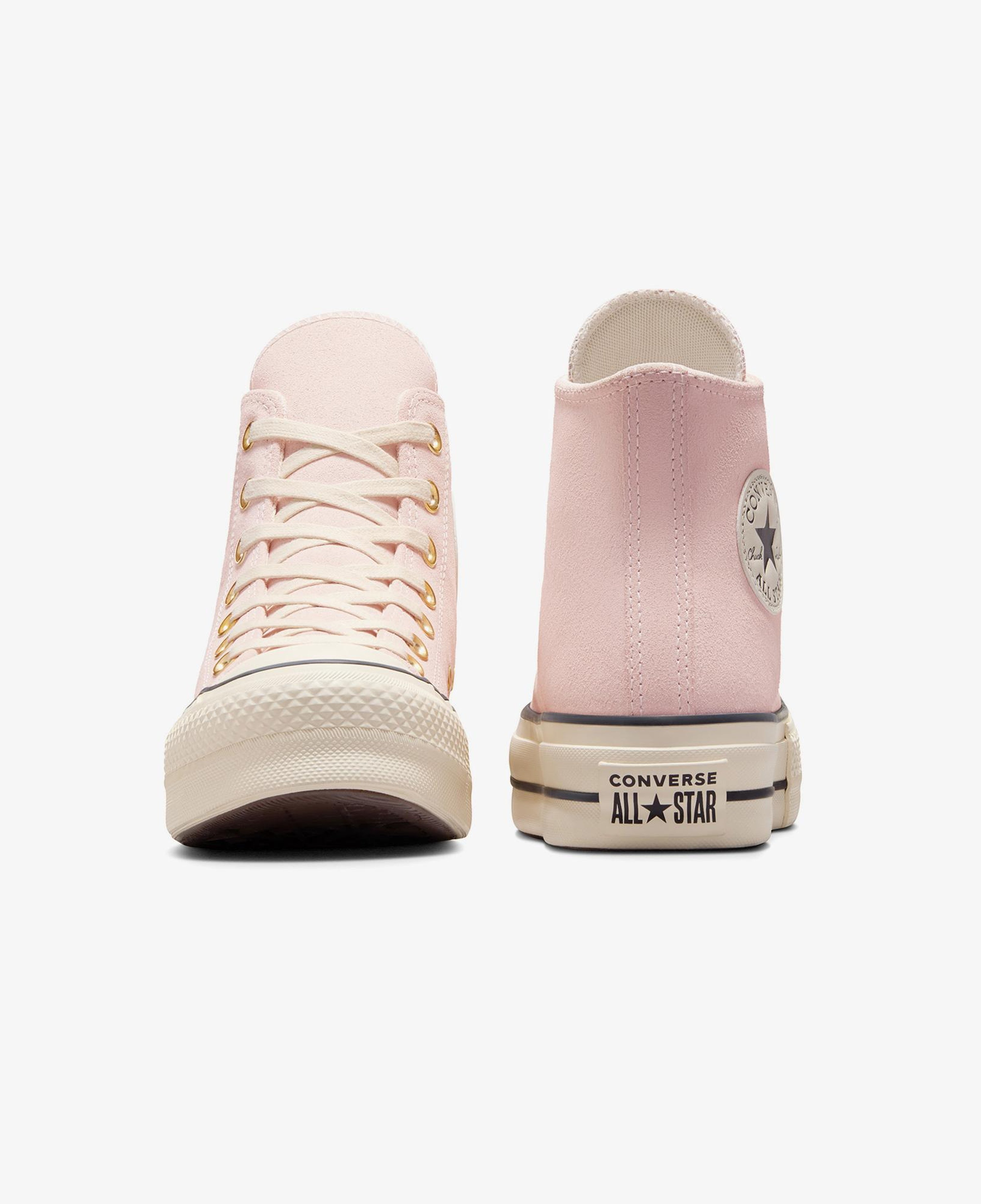 Converse Chuck Taylor All Star Lift Unisex Pembe Süet Platform Deri Sneaker