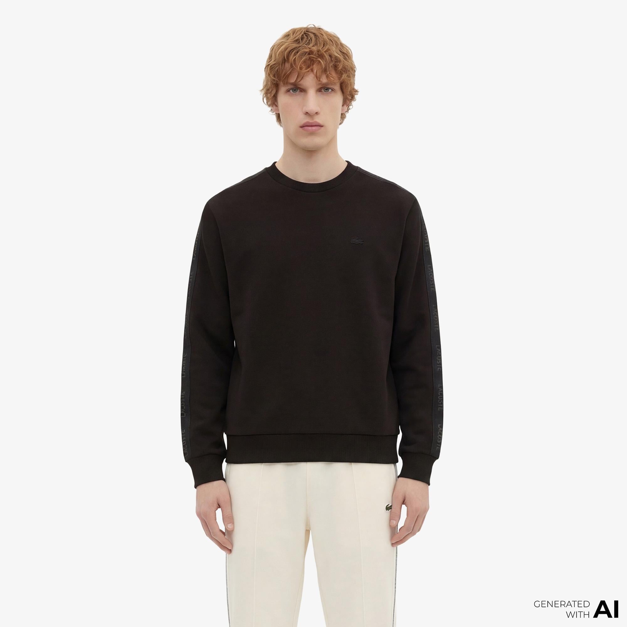 Lacoste Erkek Relaxed Fit Siyah Sweatshirt