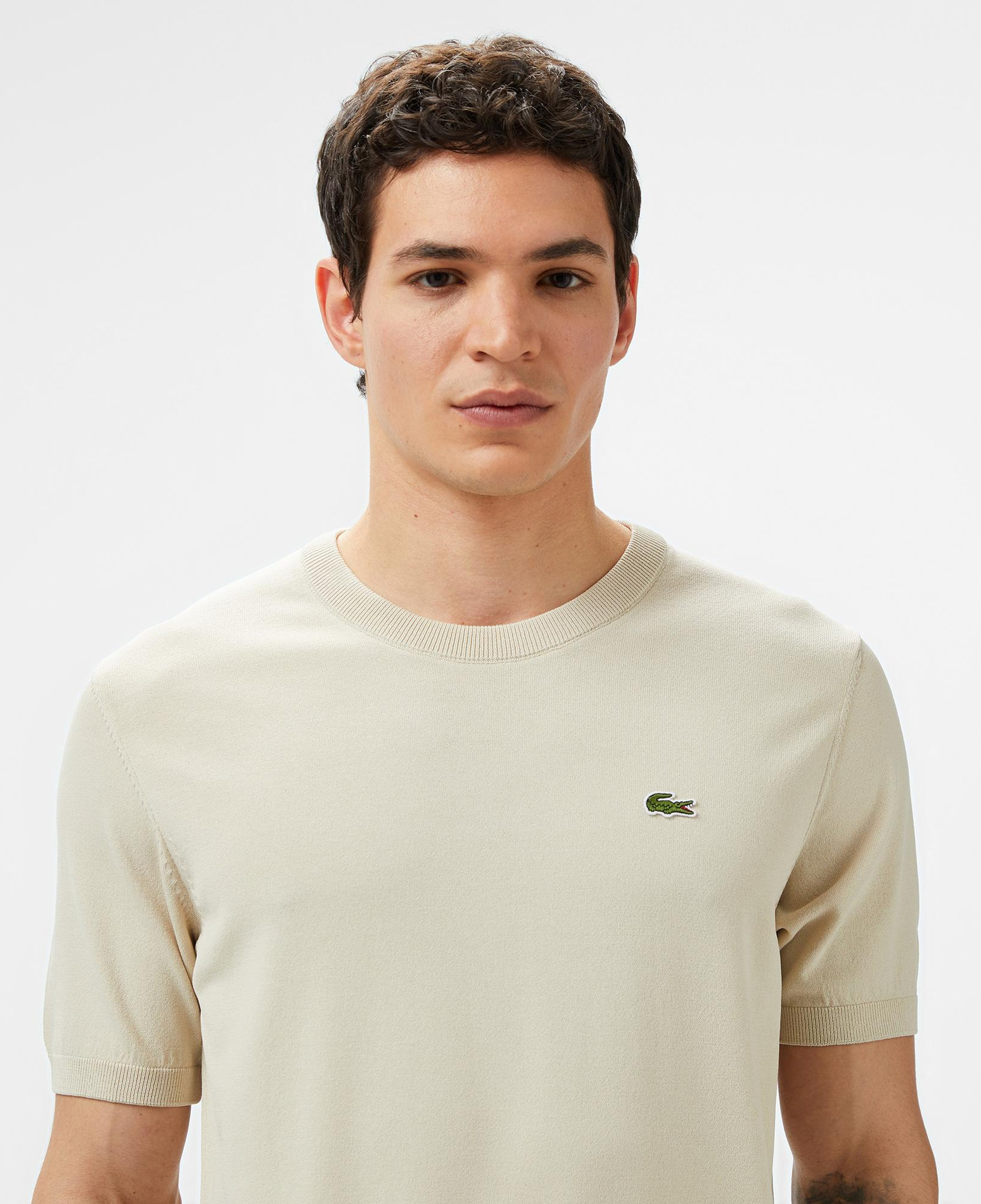Erkek Regular Fit Bej Triko