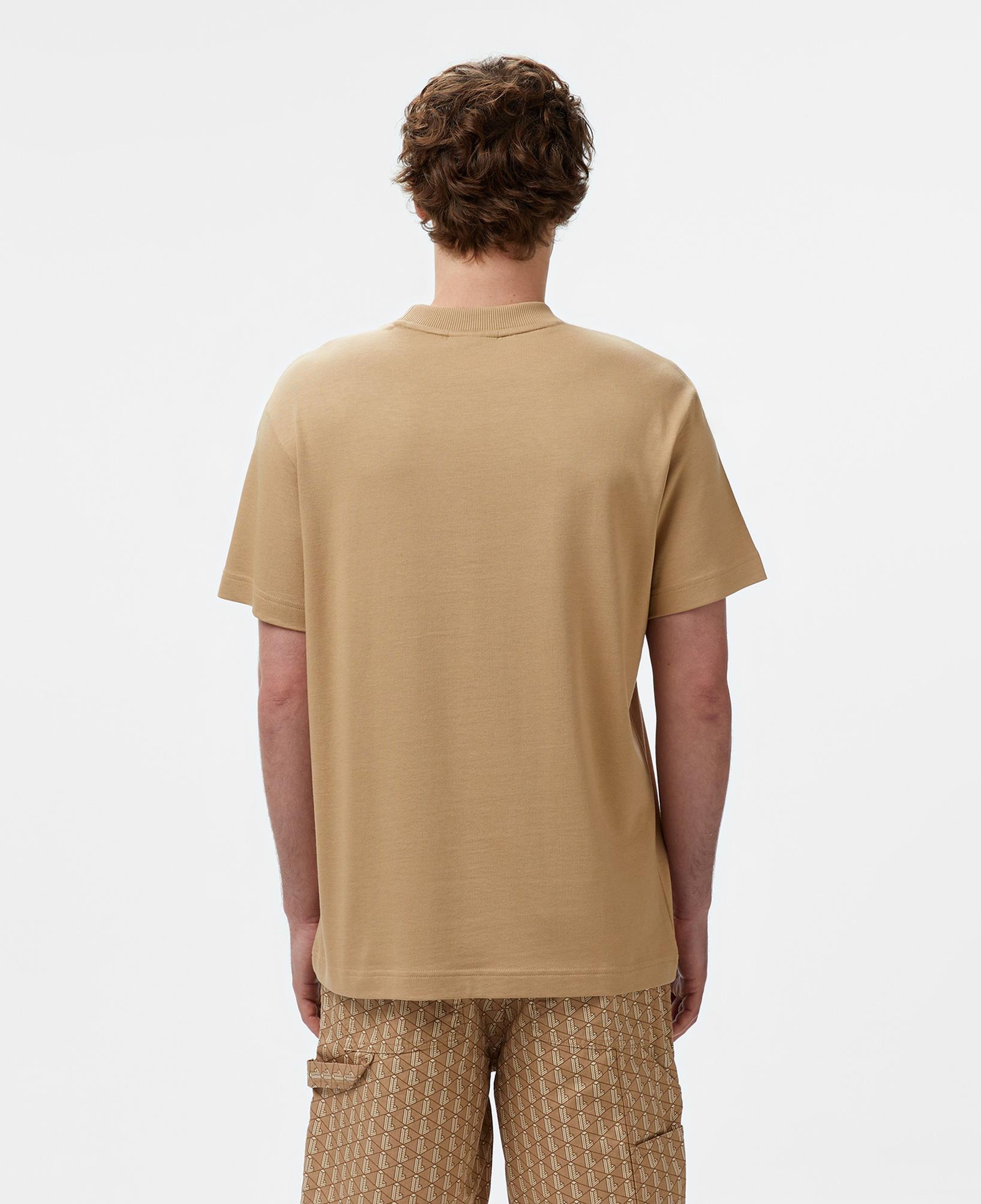Erkek Relaxed Fit Bisiklet Yaka Bej Modal Karışımlı T-Shirt