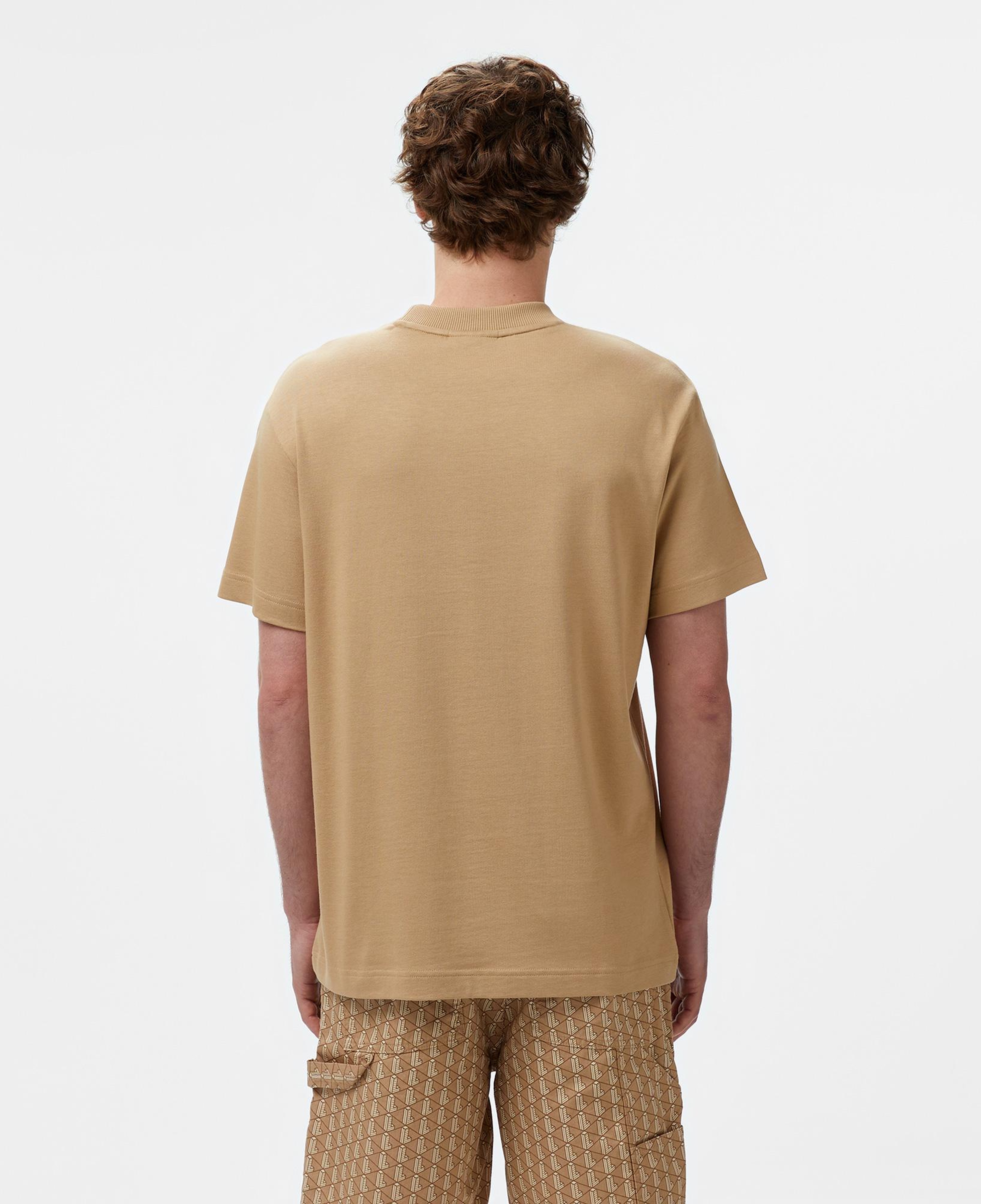 Erkek Relaxed Fit Bisiklet Yaka Bej Modal Karışımlı T-Shirt