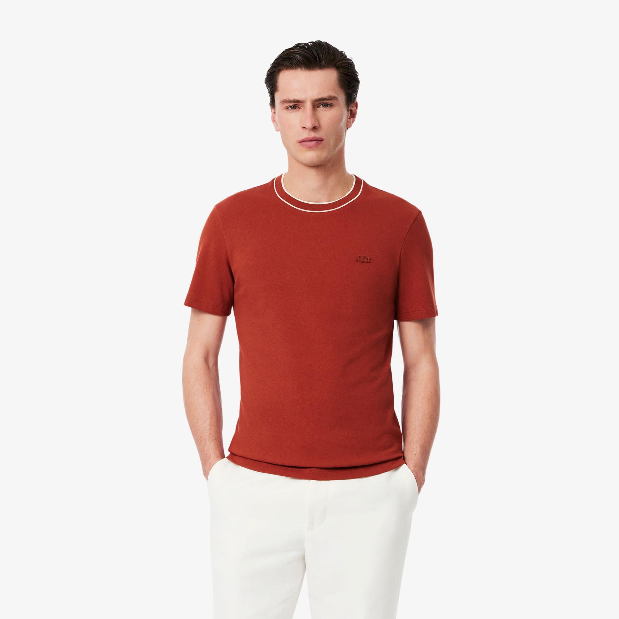 Erkek Regular Fit Bisiklet Yaka Kırmızı T-Shirt
