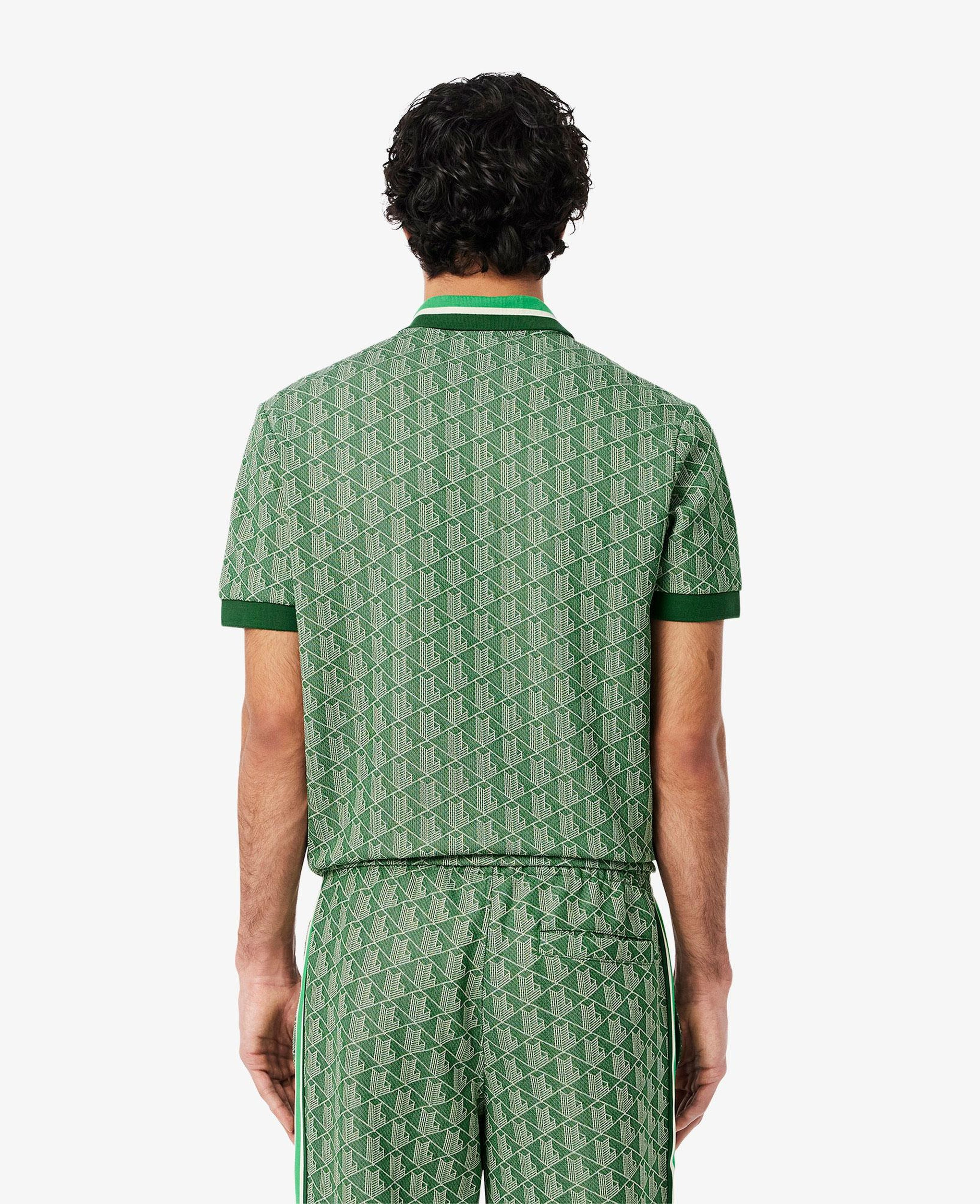 Lacoste Erkek Classic Fit Monogram Yeşil Polo
