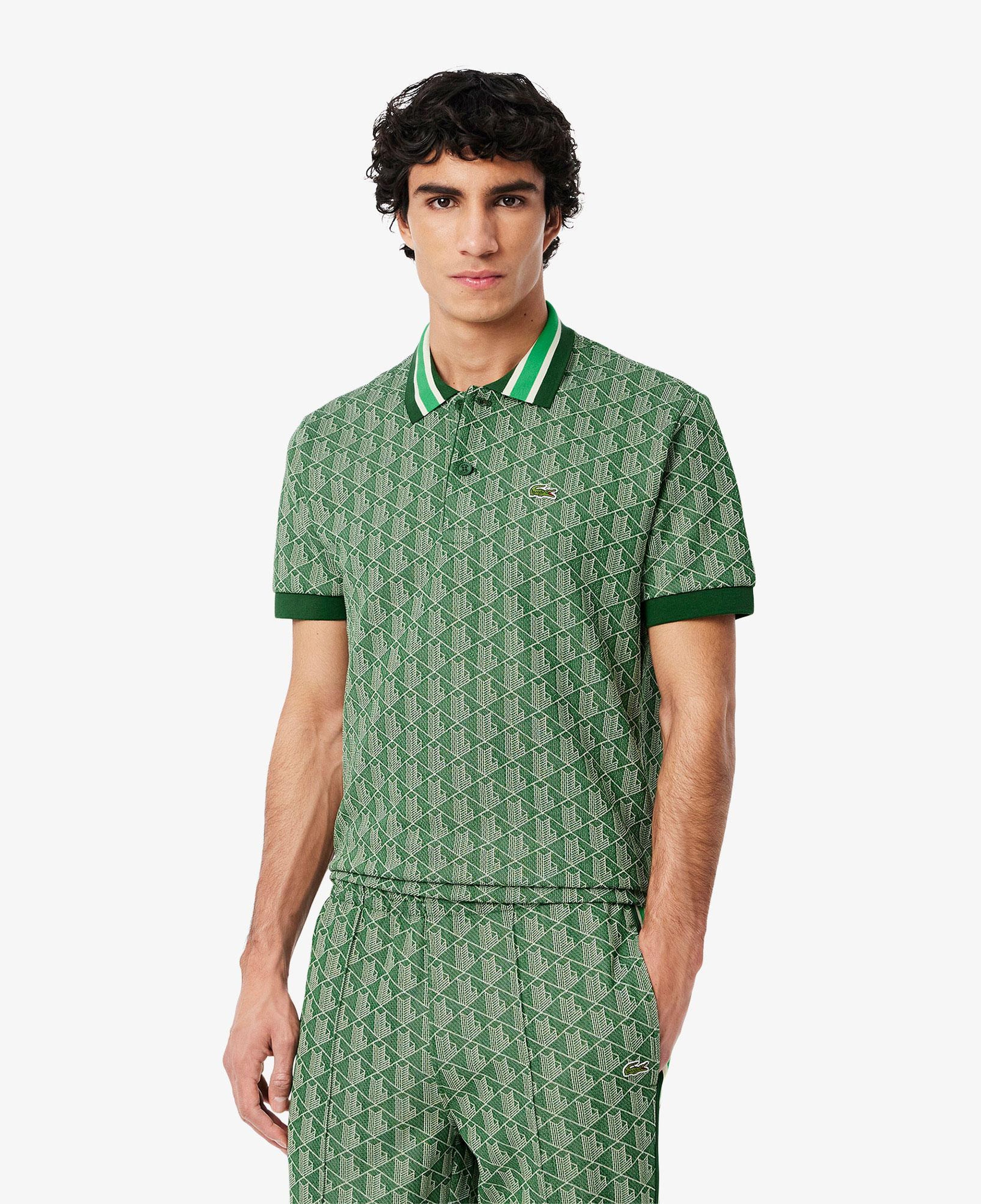 Lacoste Erkek Classic Fit Monogram Yeşil Polo