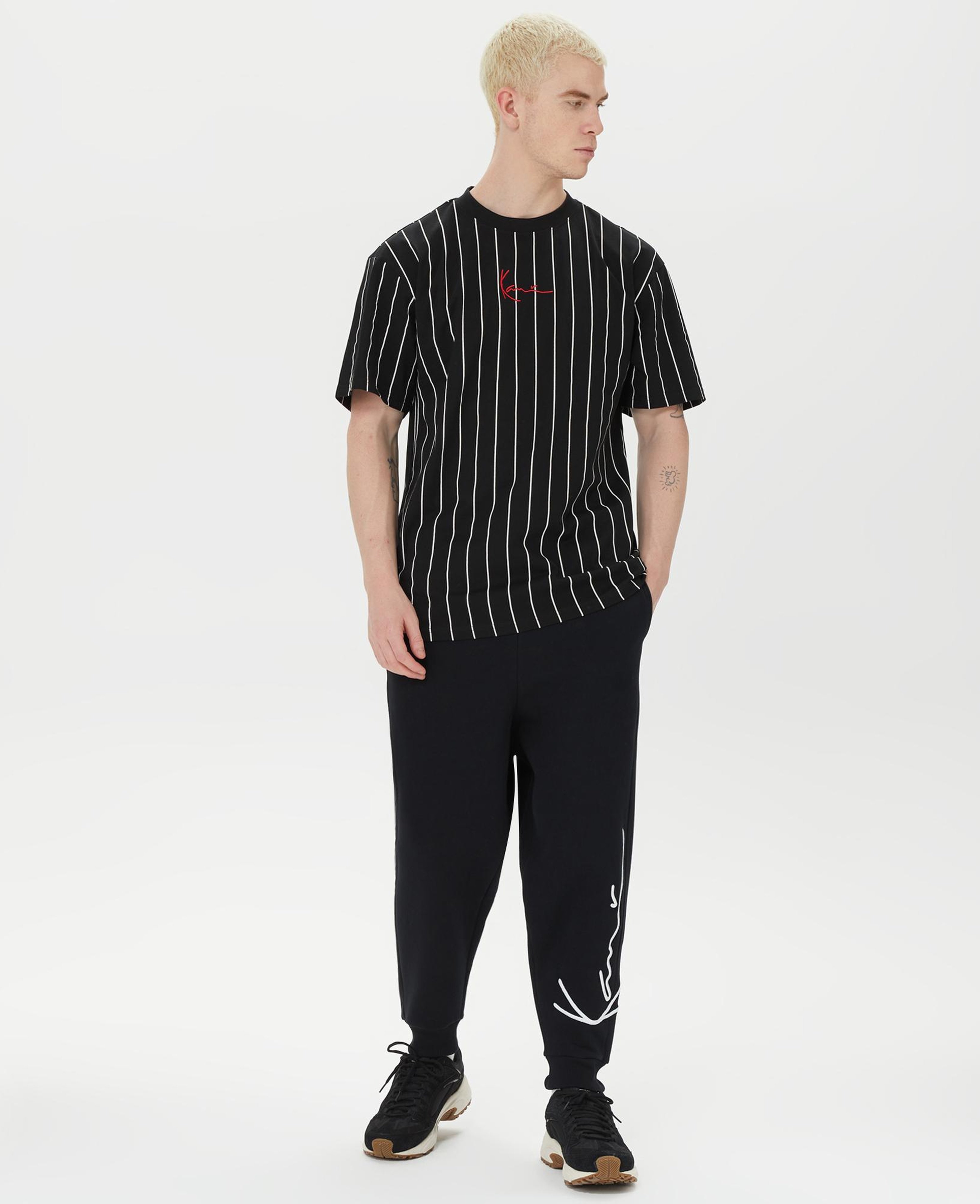 Karl Kani Small PinStripe Erkek Siyah T-Shirt