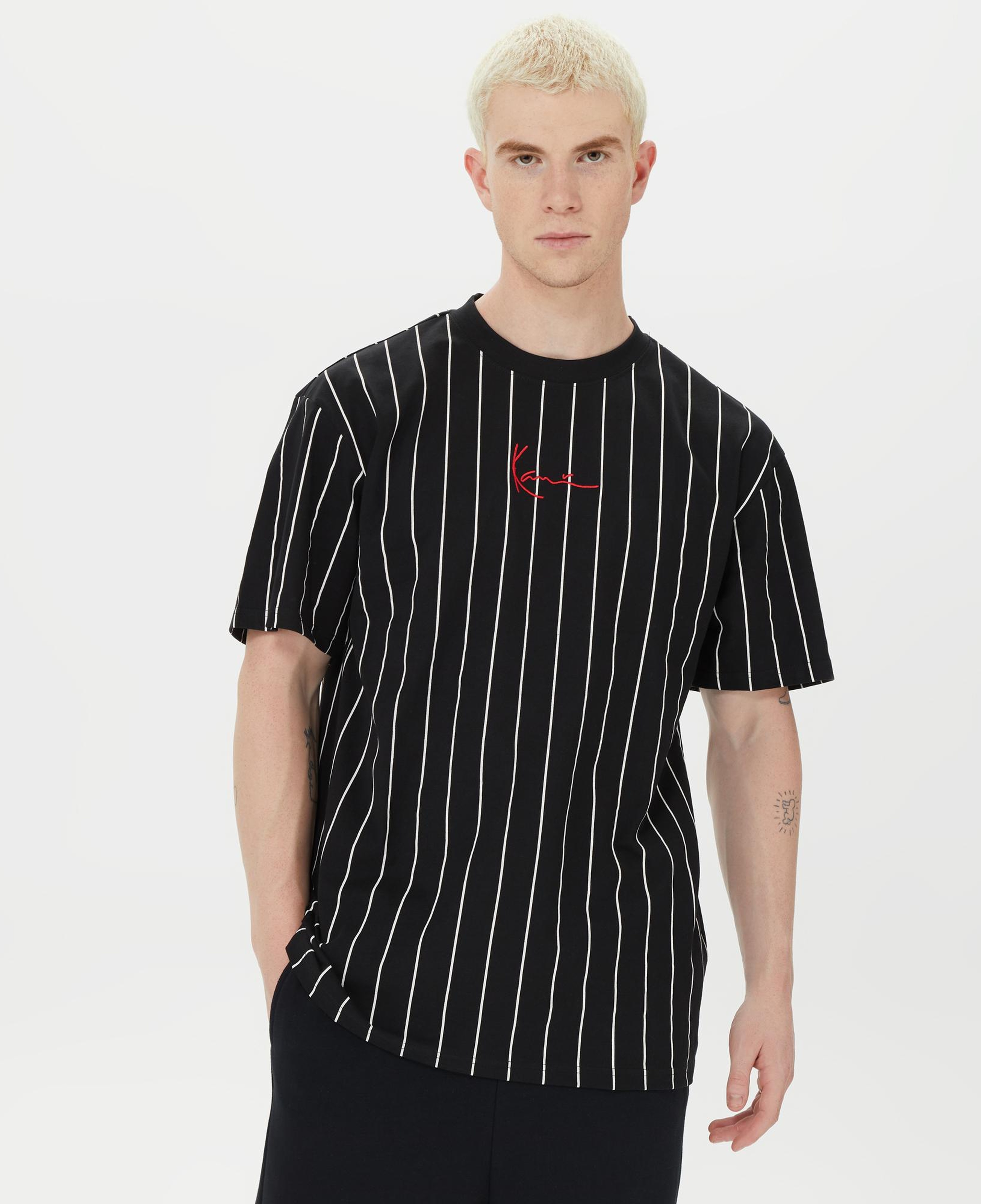 Karl Kani Small PinStripe Erkek Siyah T-Shirt