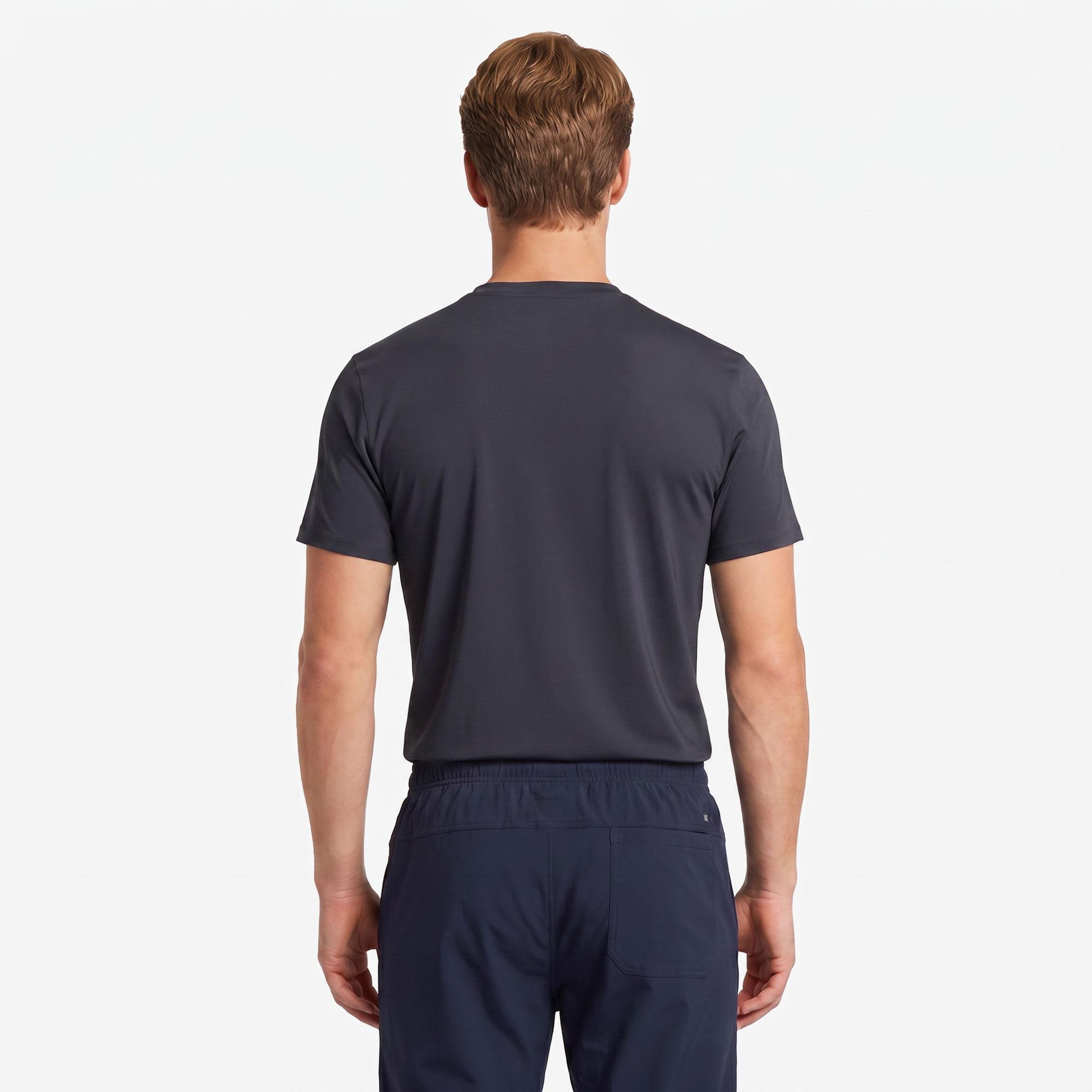 Guess Original Logo Mid Organic Stream Jersey Erkek Lacivert T-Shirt