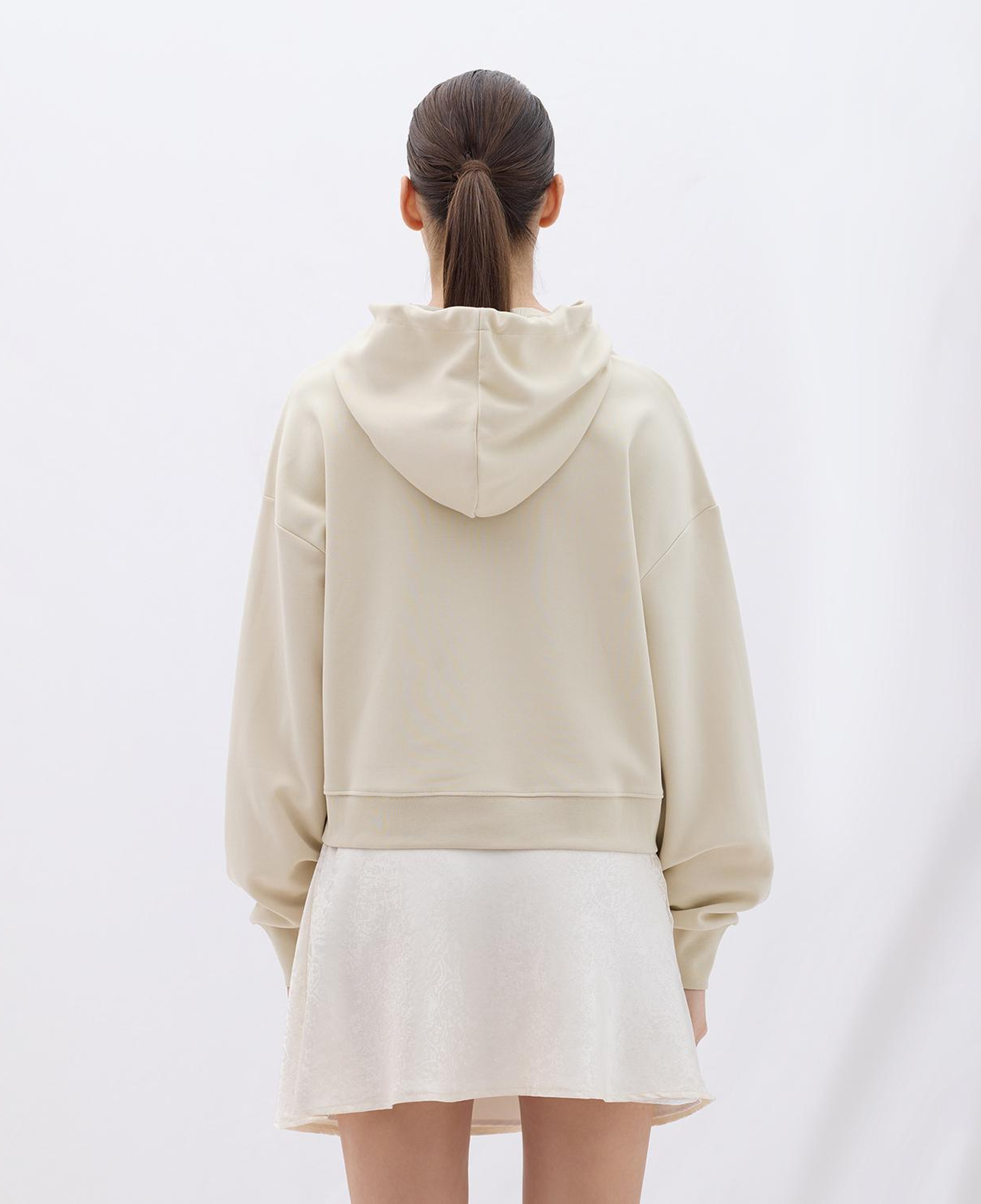 Les Benjamins Classics Kadın Krem Hoodie