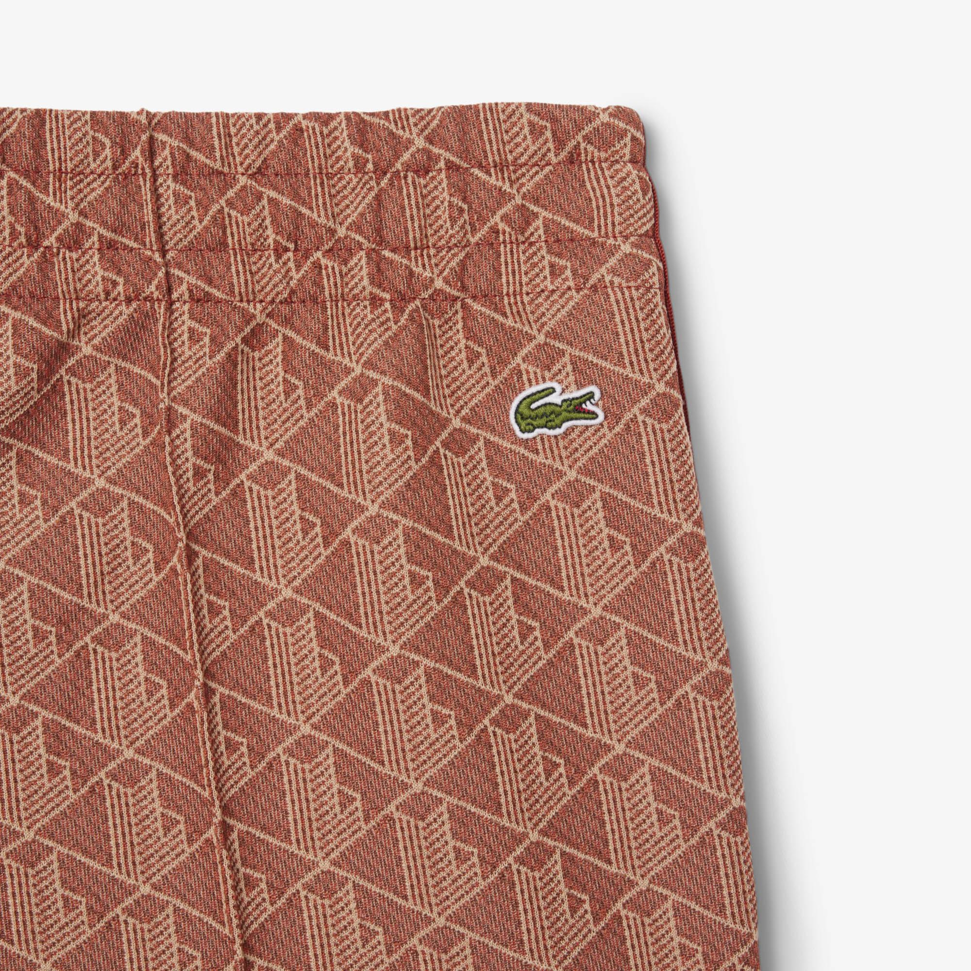 Lacoste Flare Fit Monogram Kadın Kahverengi Eşofman Altı