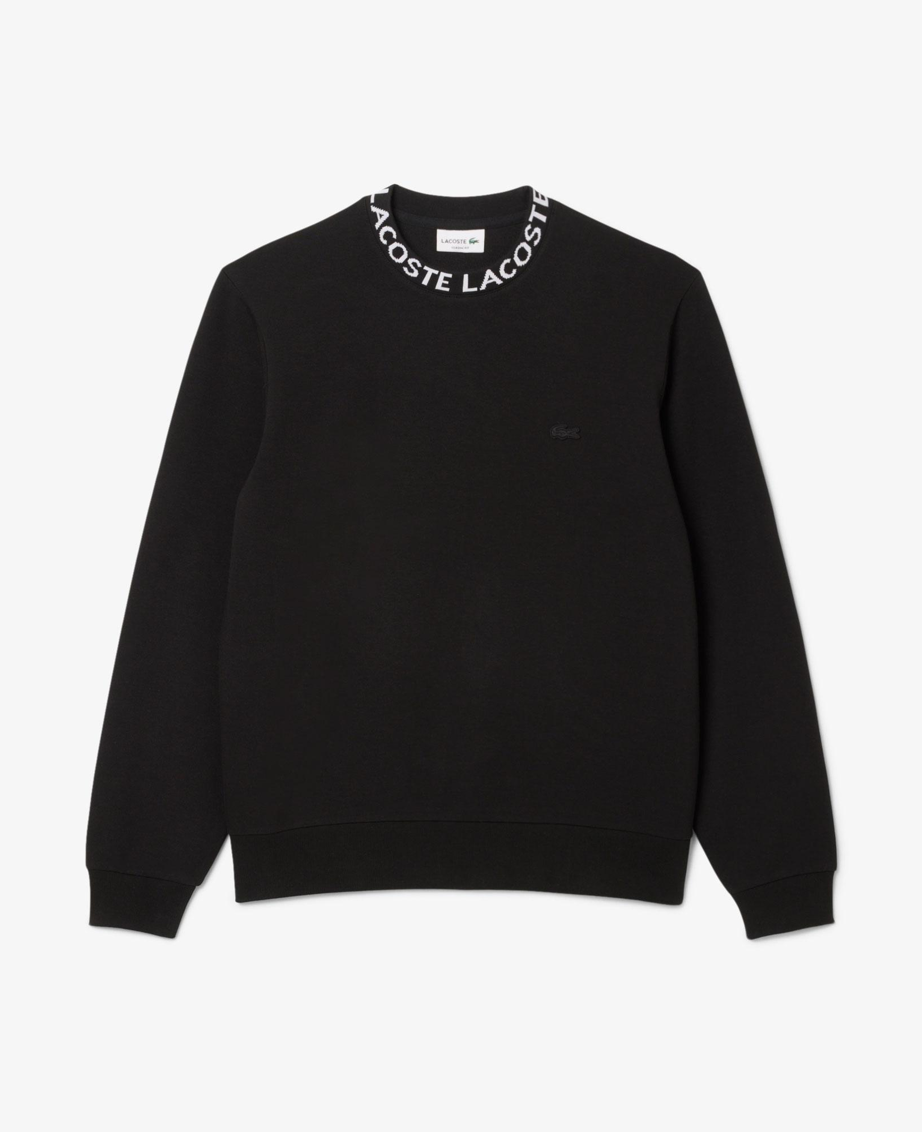 Lacoste Erkek Classic Fit Bisiklet Yaka Siyah Sweatshirt