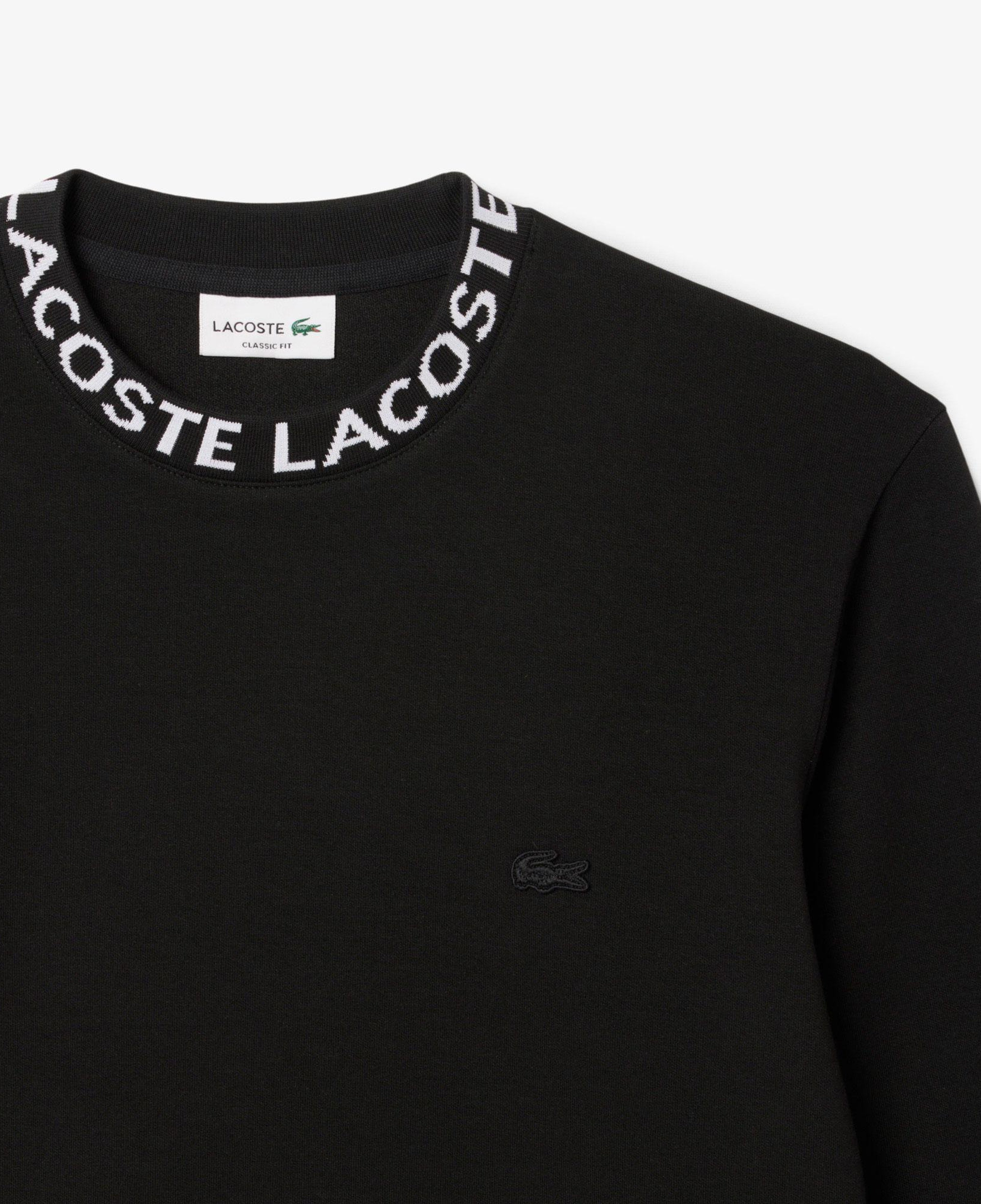 Lacoste Erkek Classic Fit Bisiklet Yaka Siyah Sweatshirt