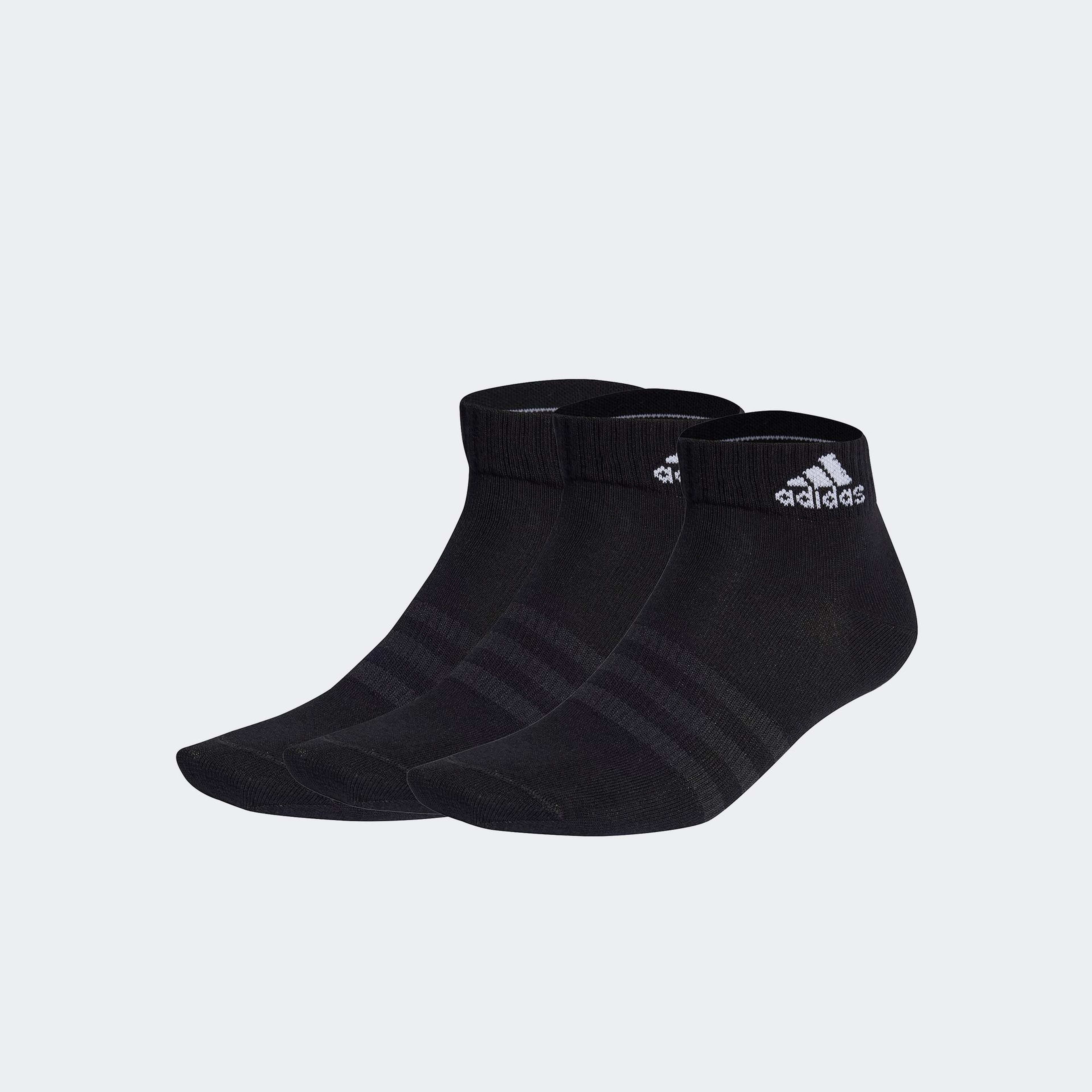adidas Thin and Light Bilek Boy 3' lü Unisex Siyah Çorap