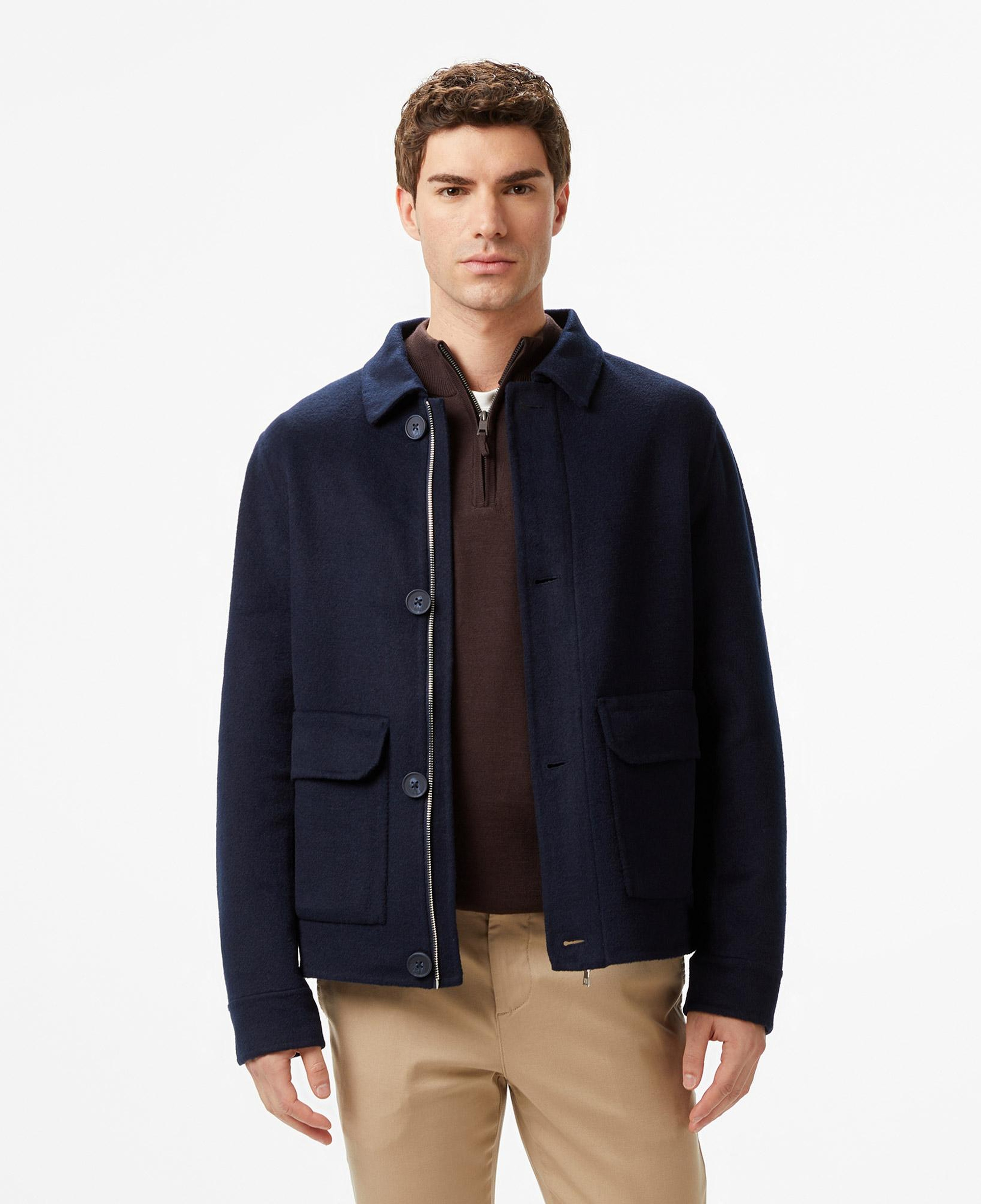 Nautica Erkek Lacivert Regular Fit Kaşe Ceket