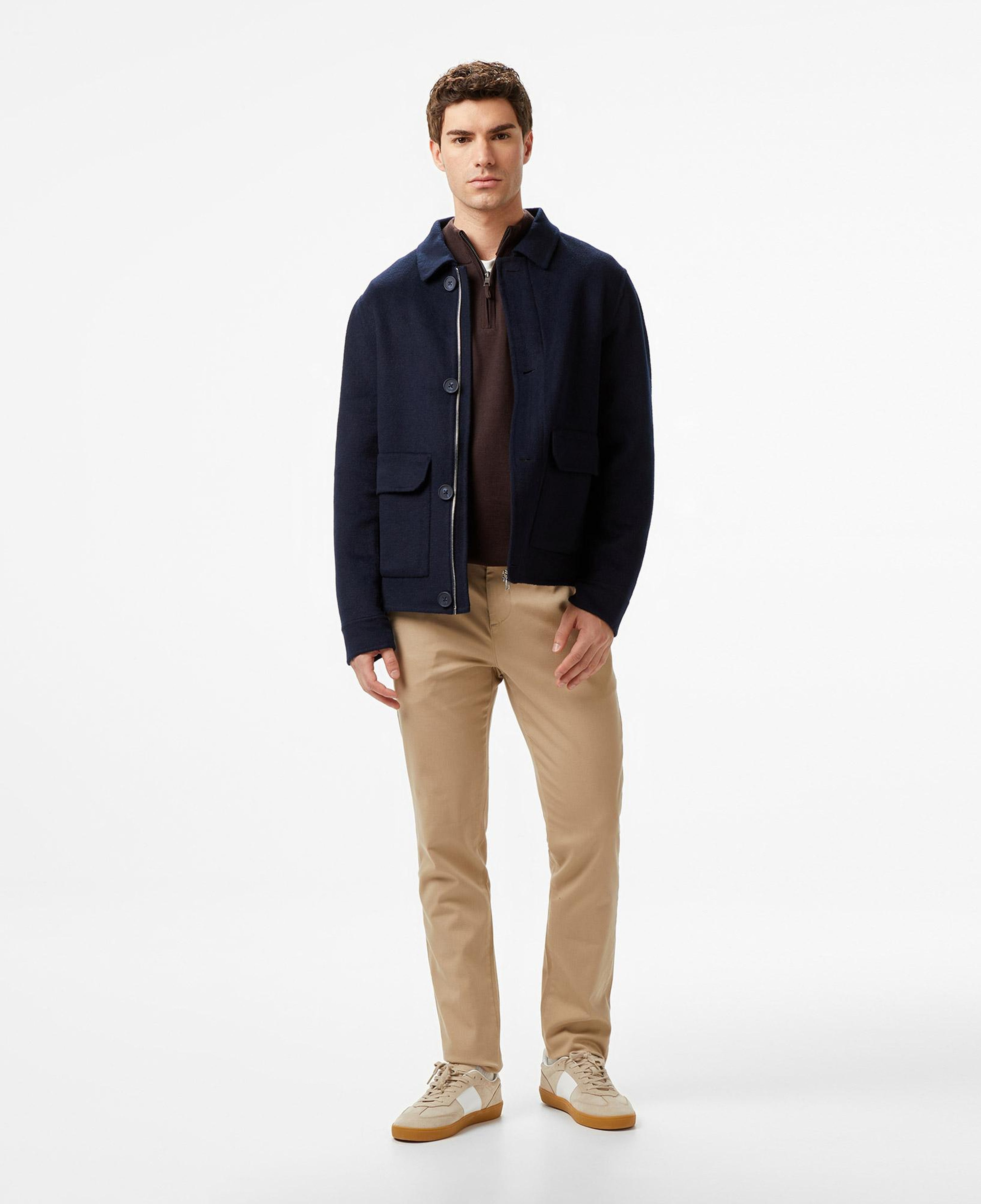 Nautica Erkek Lacivert Regular Fit Kaşe Ceket