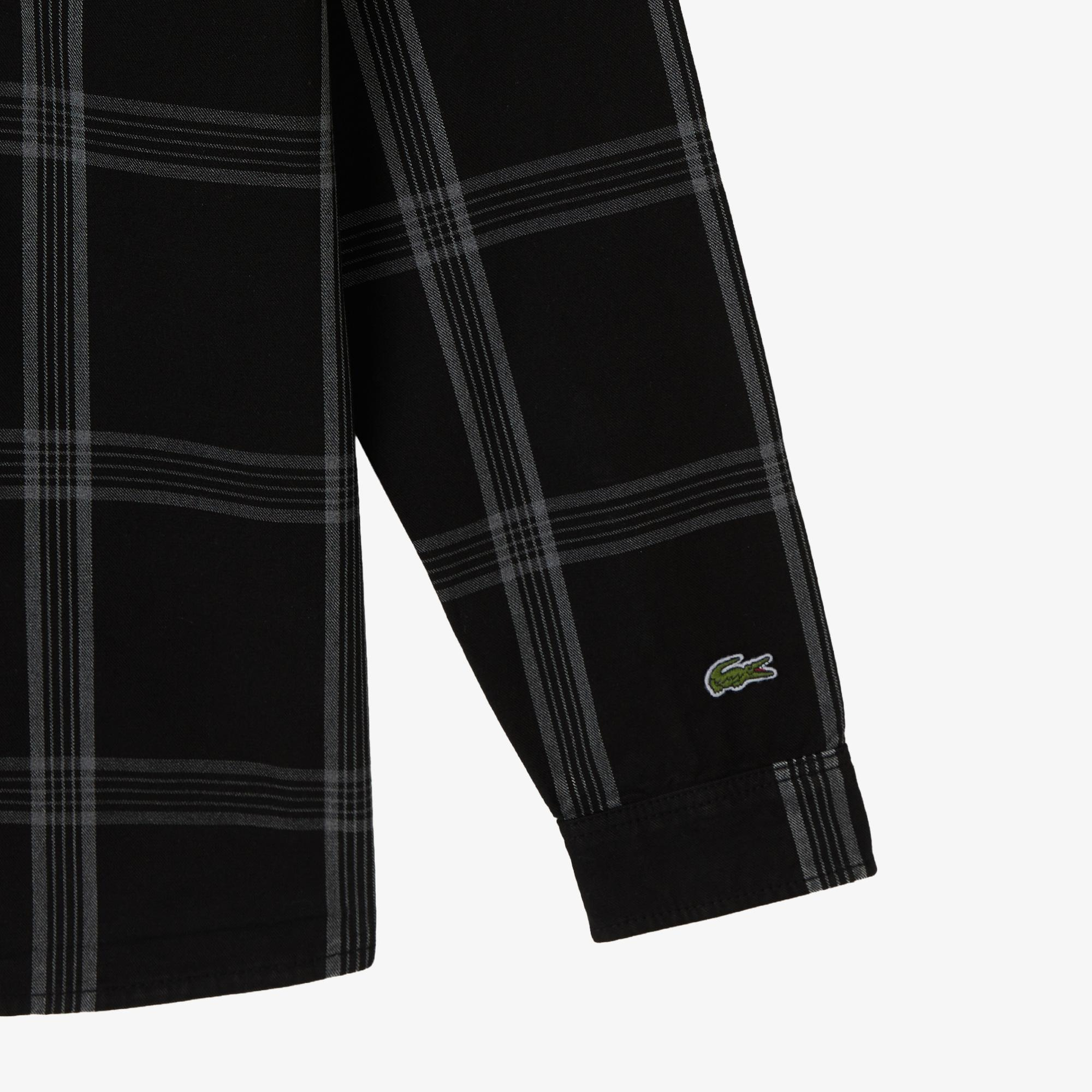 Lacoste Erkek Regular Fit Kareli Siyah Gömlek