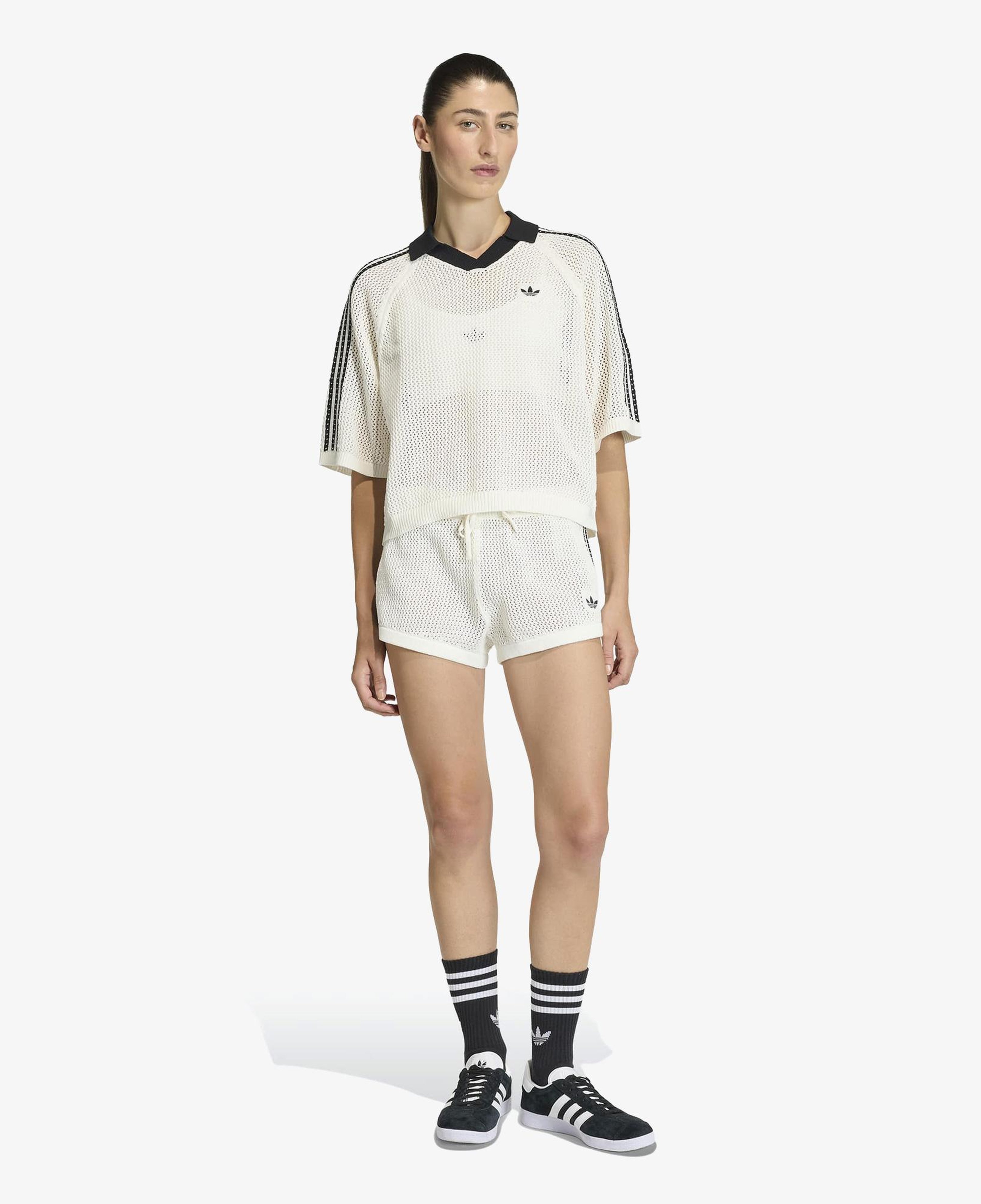 adidas Crochet Kadın Beyaz Polo