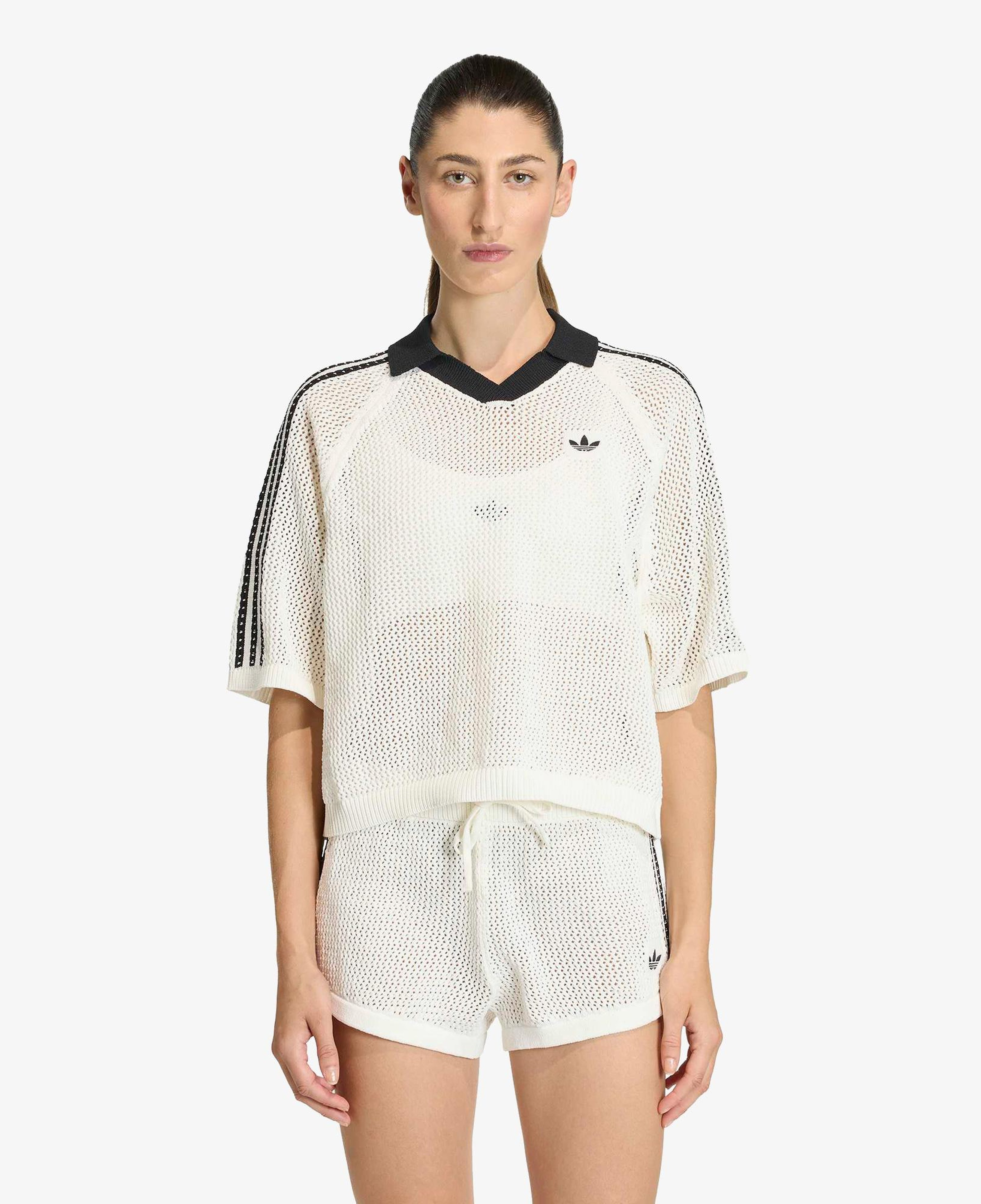 adidas Crochet Kadın Beyaz Polo