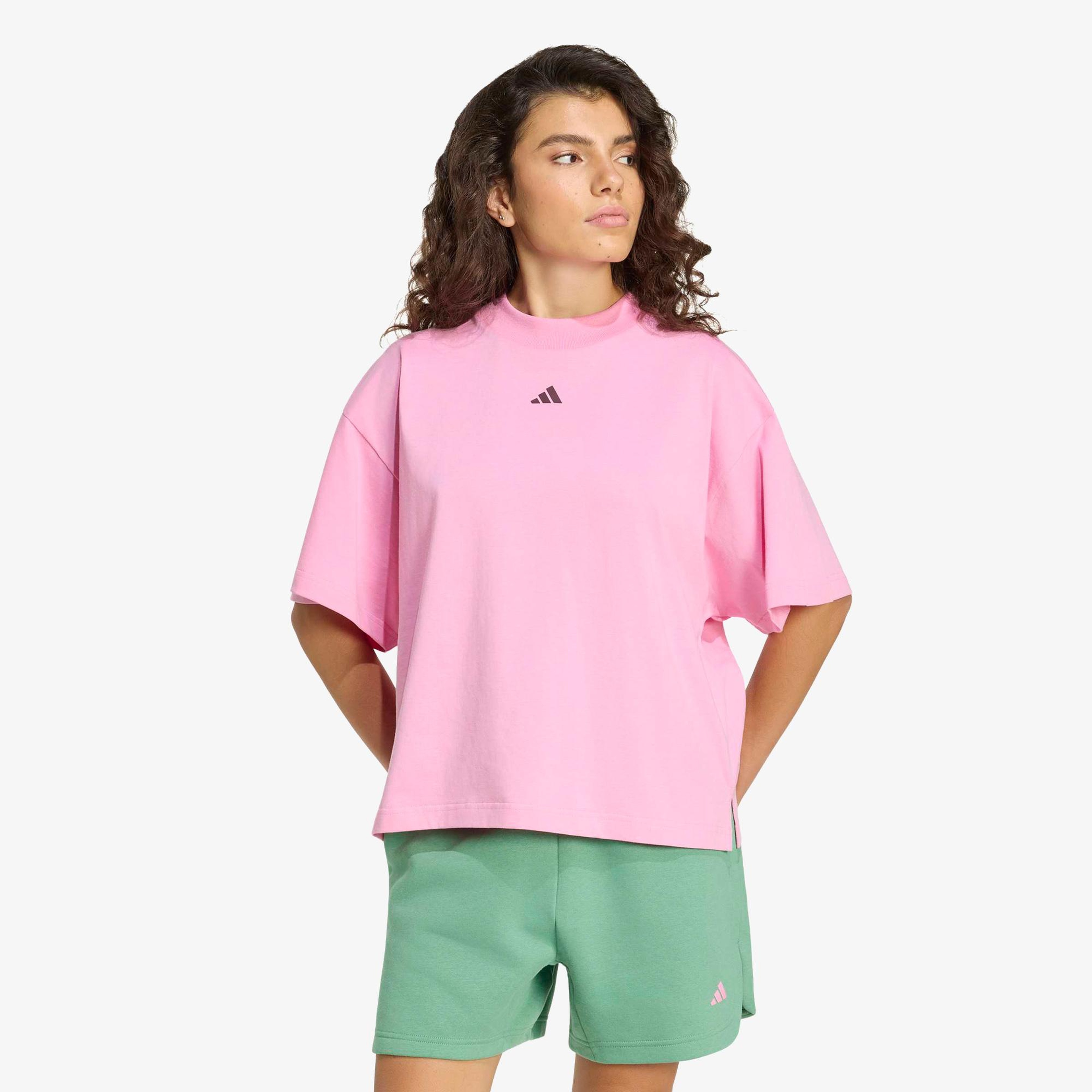 adidas 3Ss Gfx Tee2 Kadın Pembe T-Shirt