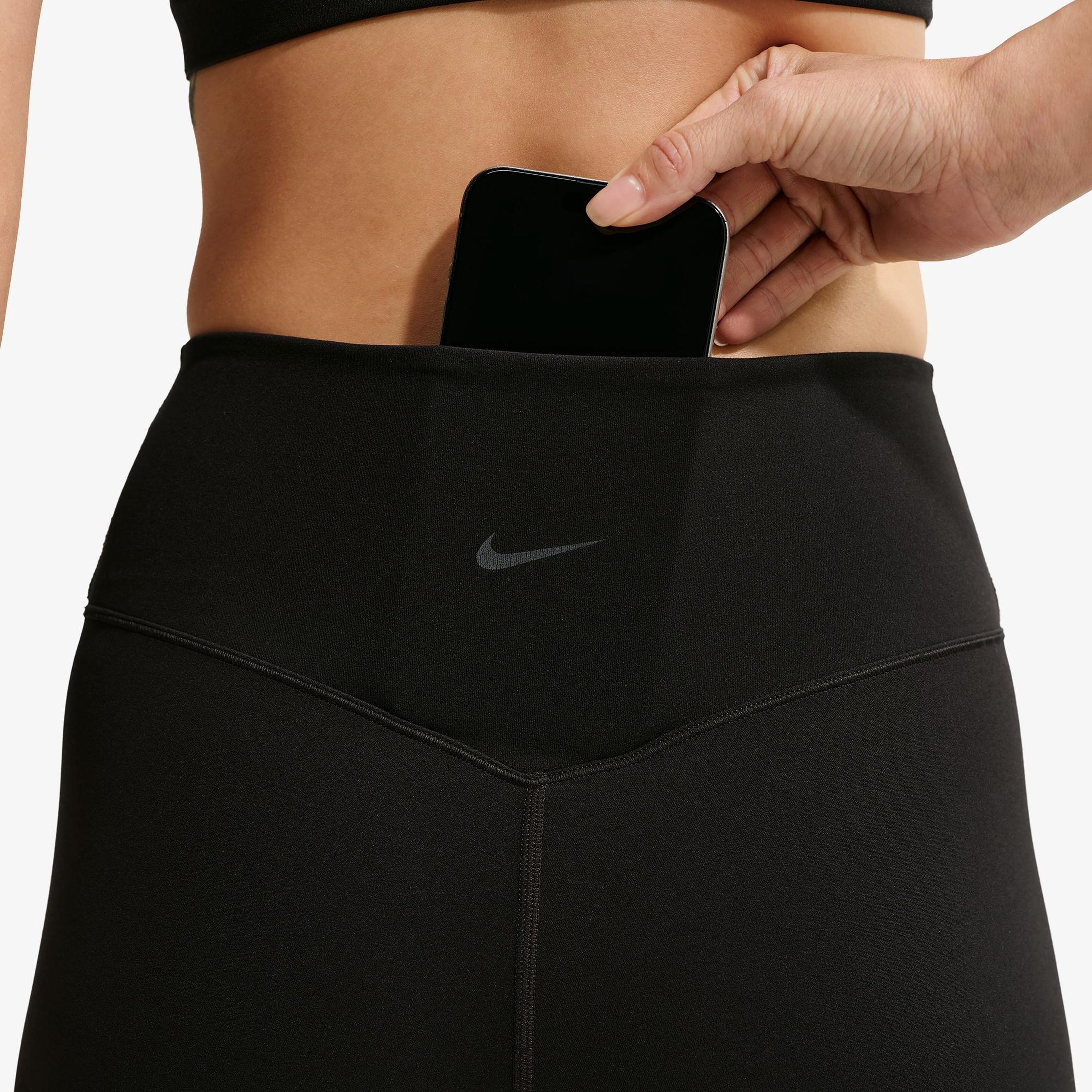 Nike Dri-Fit Zenvy Yüksek Belli Kadın Siyah Tayt
