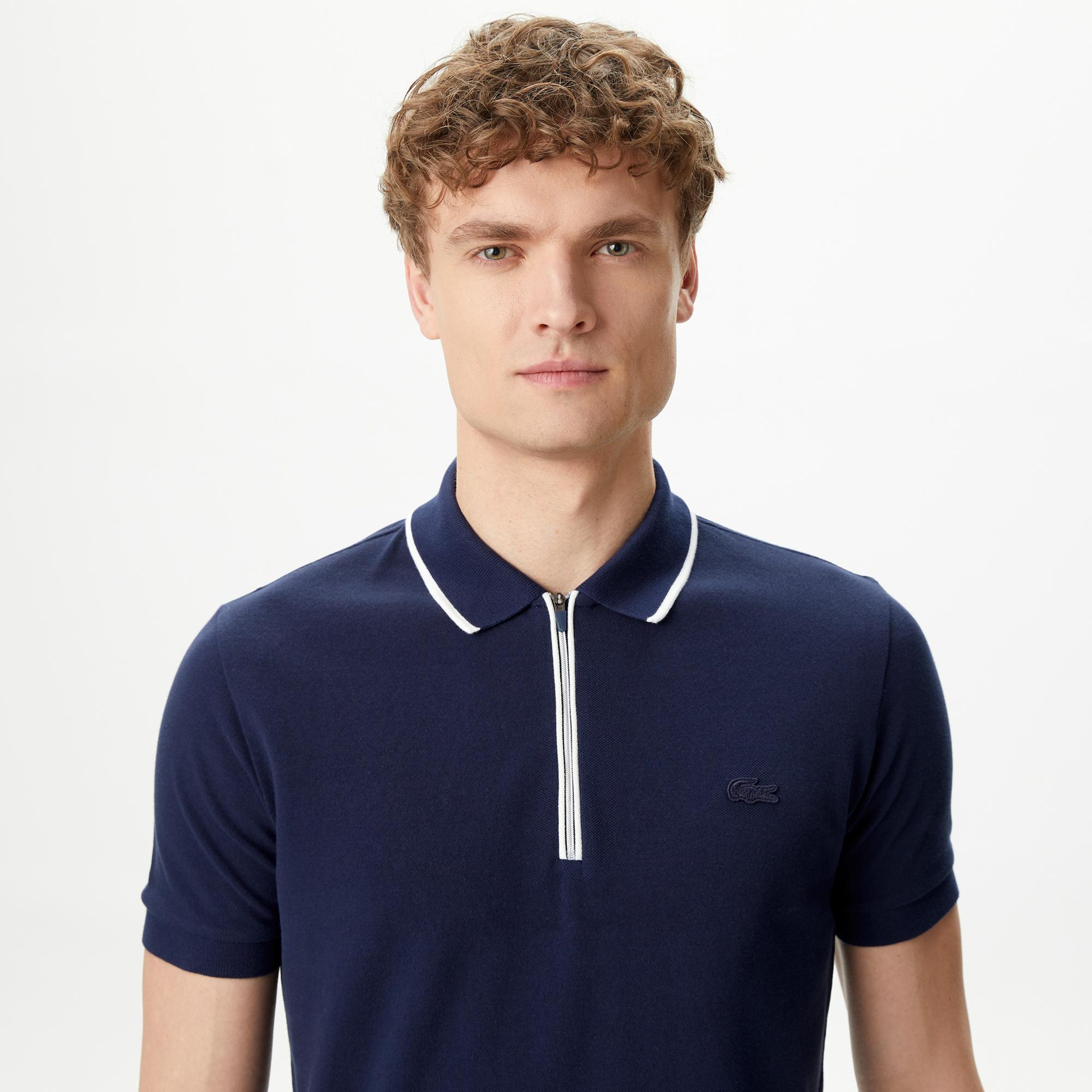 Erkek Slim Fit Lacivert Polo