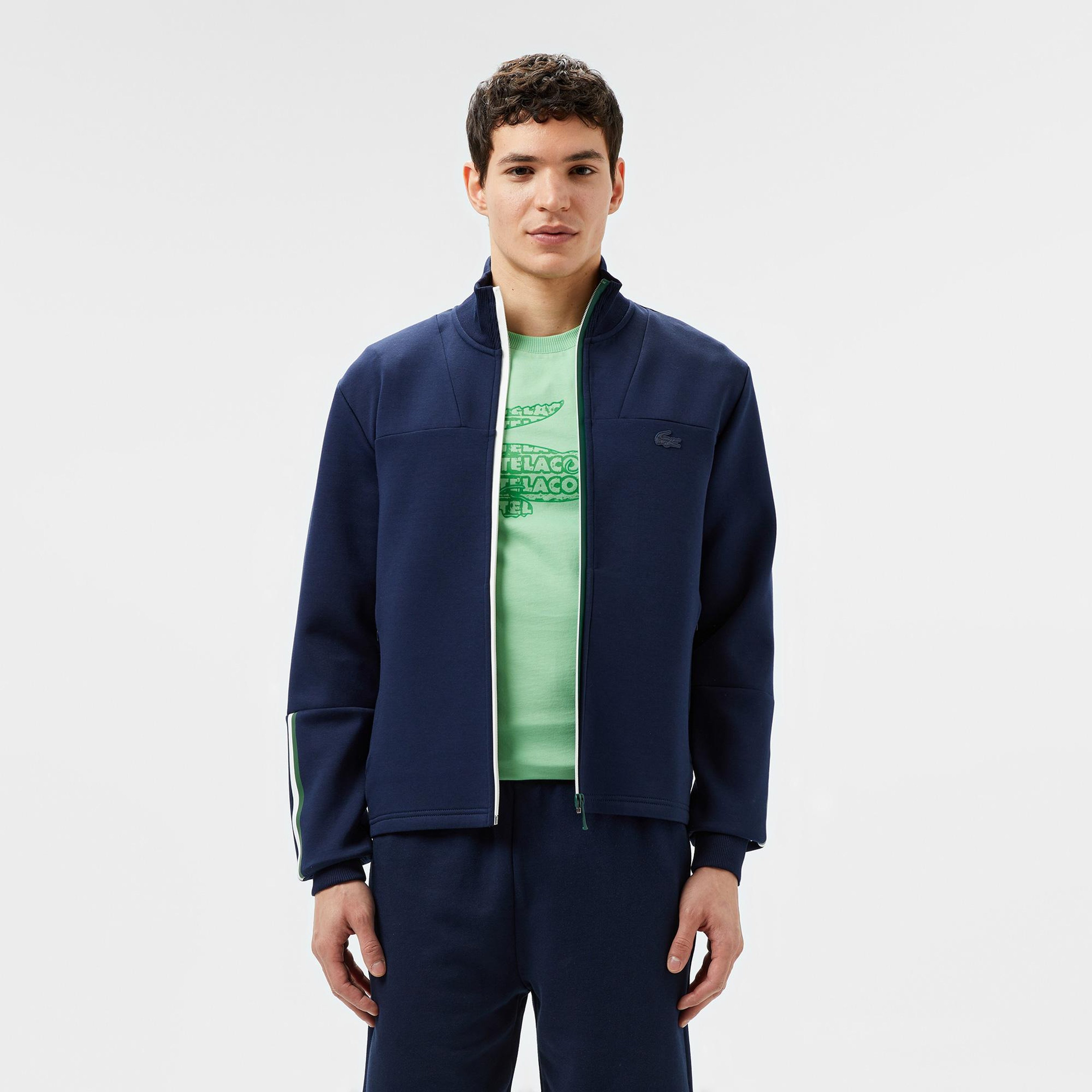 Lacoste Erkek Slim Fit Fermuarlı Lacivert Sweatshirt