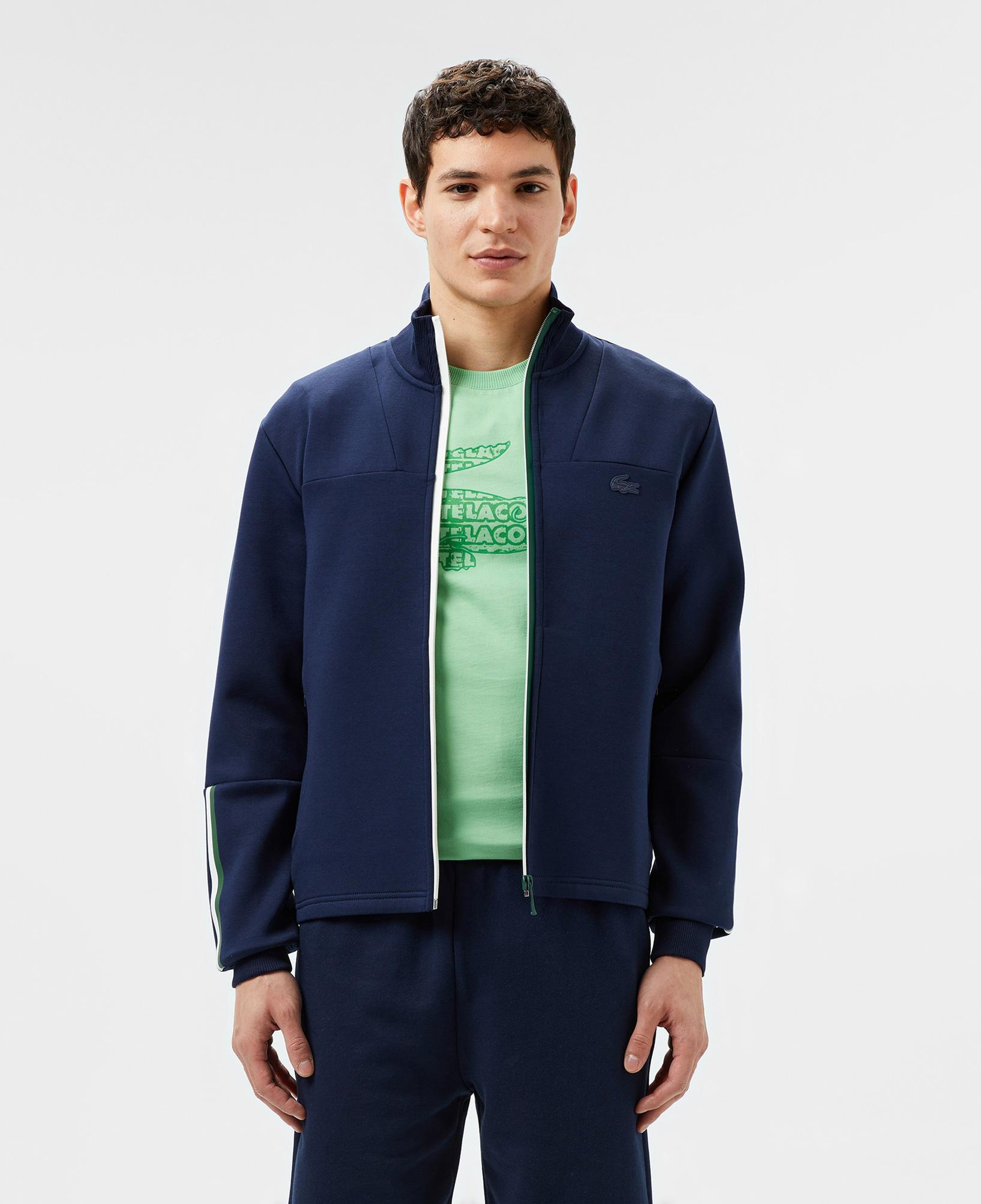 Lacoste Erkek Slim Fit Fermuarlı Lacivert Sweatshirt