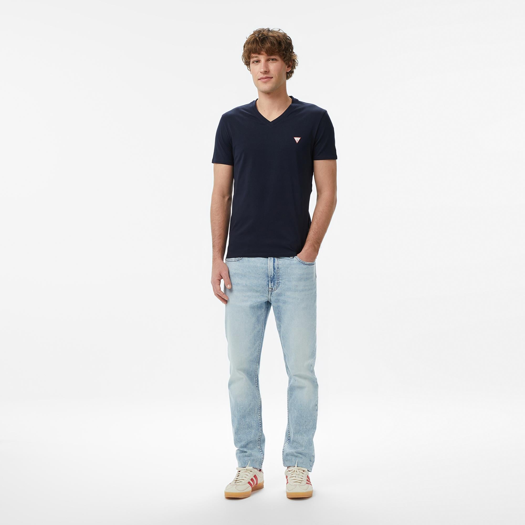Guess Core Slim Fit Erkek Lacivert T-Shirt