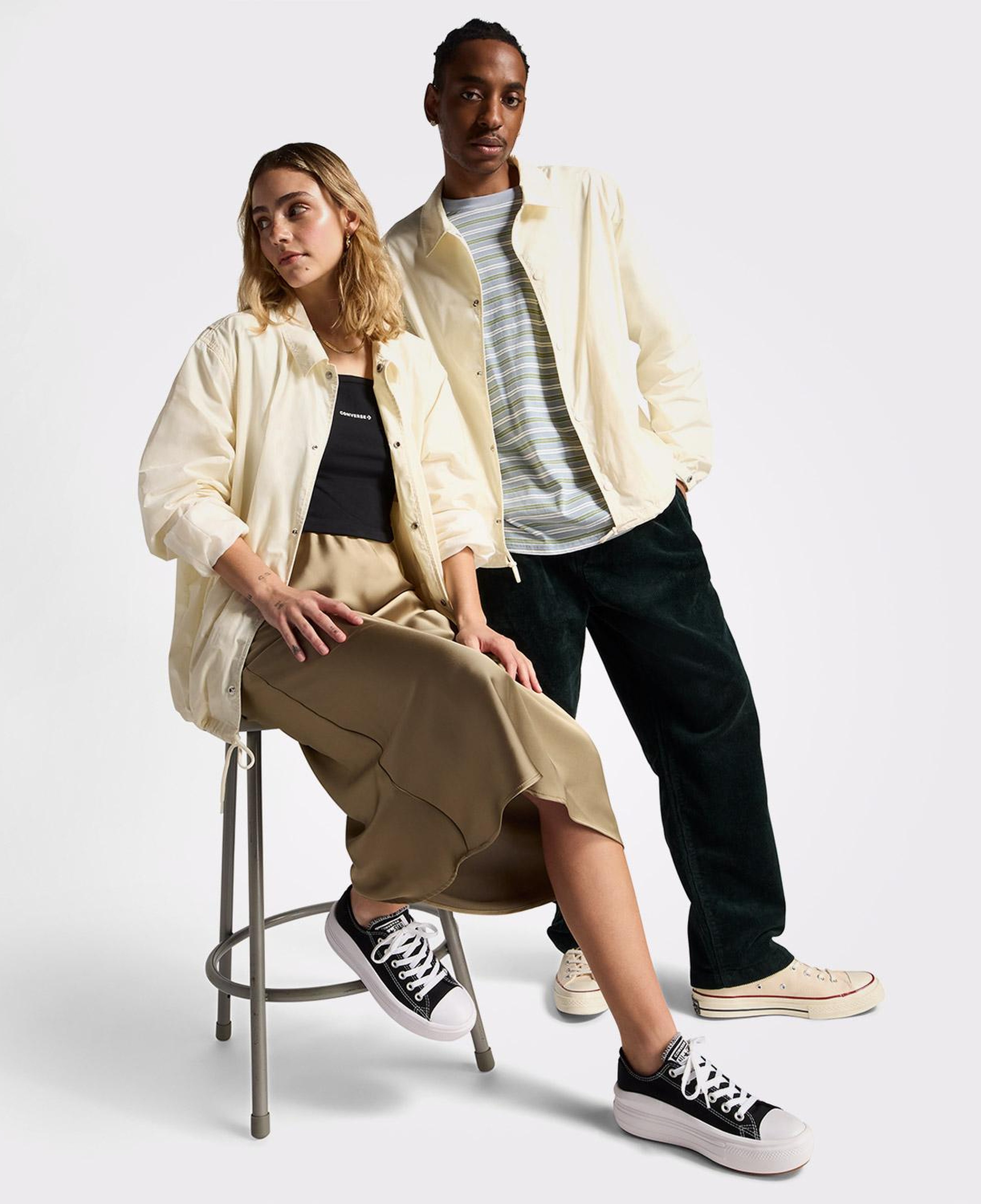 Converse Go-To Andover Unisex Krem Antrenör Ceketi