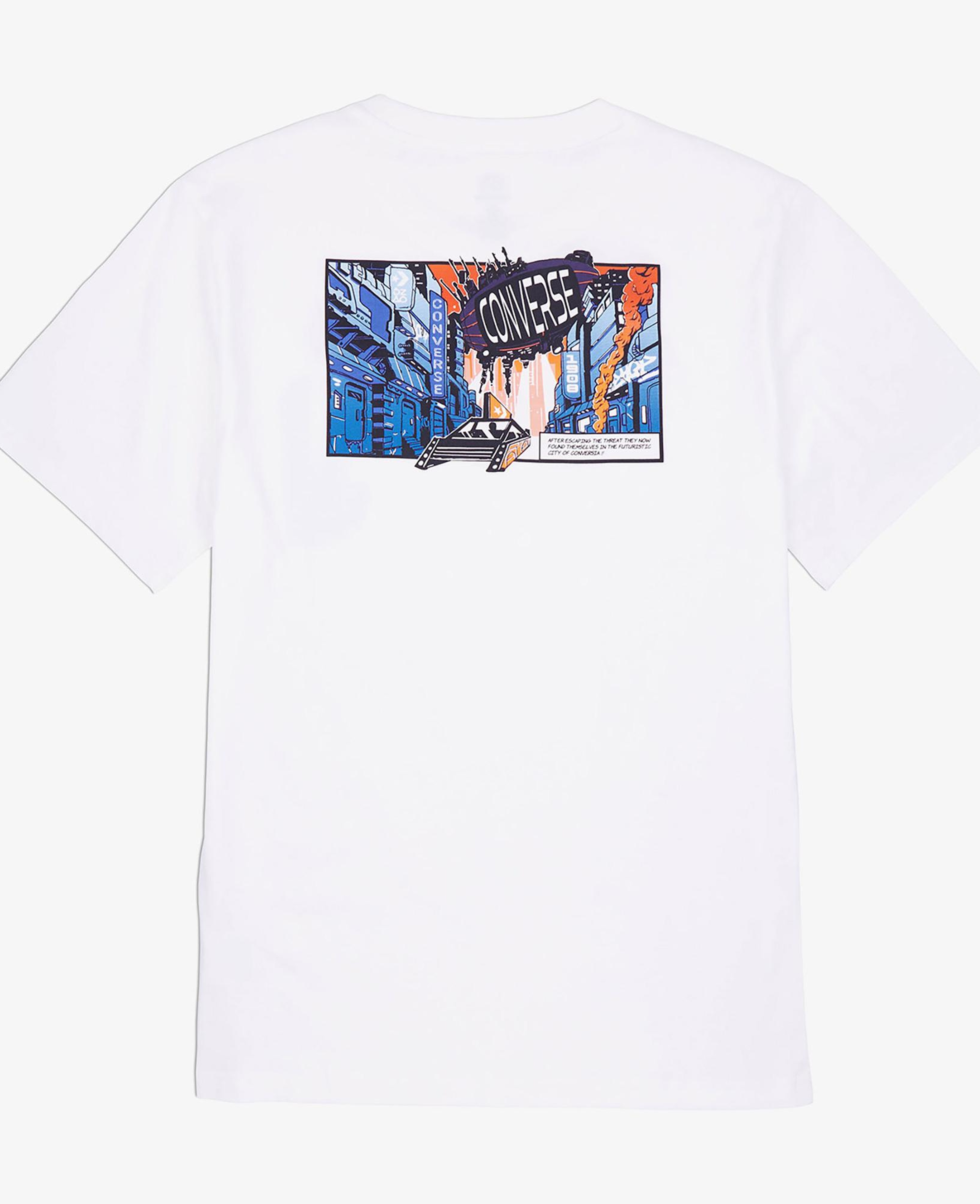 Converse Classic Erkek Baskılı Beyaz T-Shirt