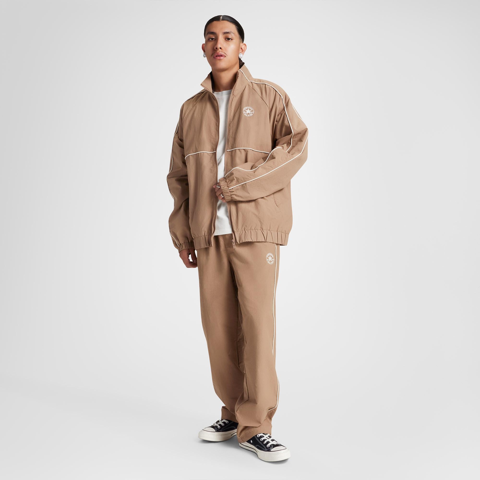 Converse Retro Windbreaker Erkek Kahverengi Ceket
