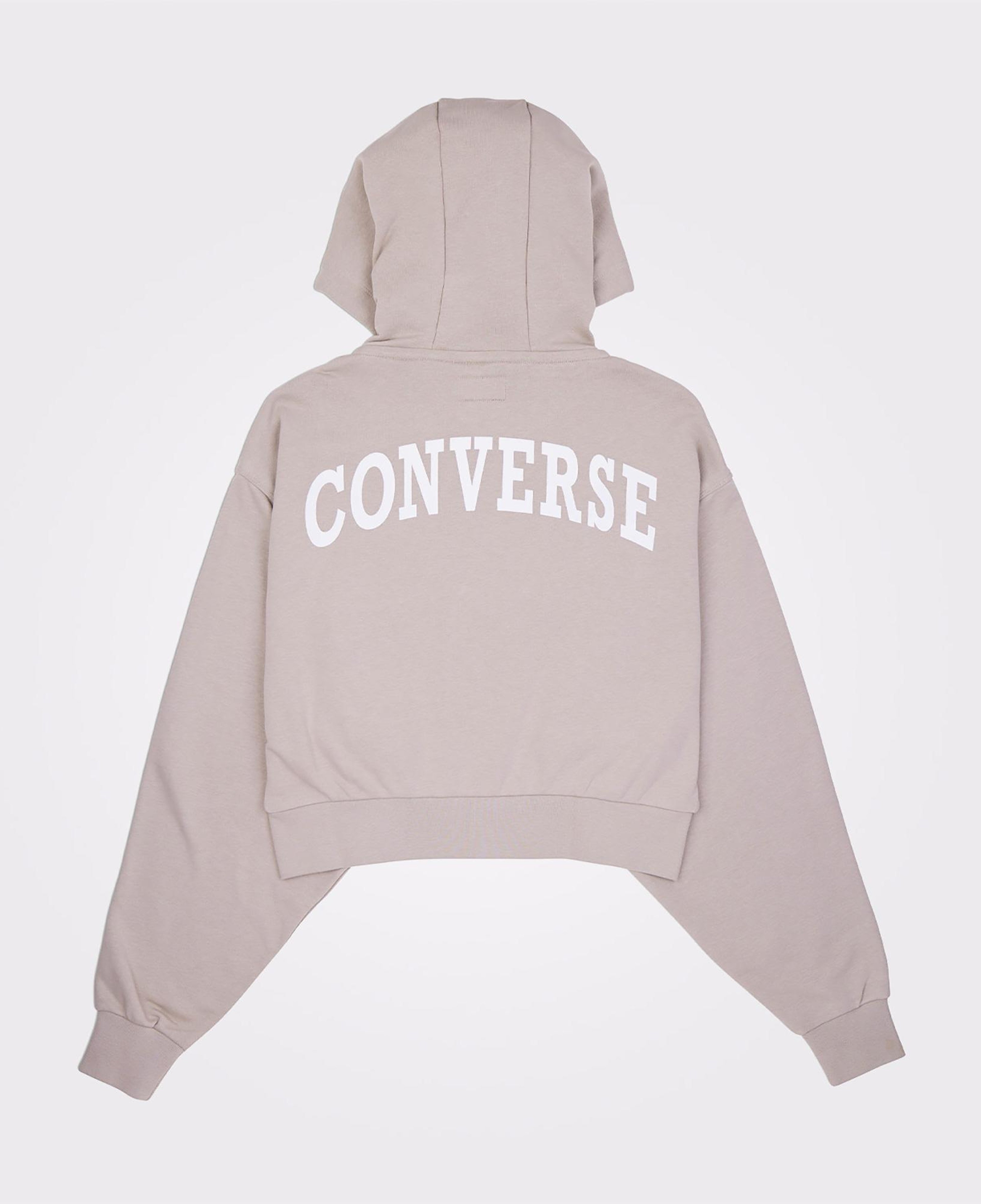 Converse Kadın Fermuarlı Bej Eşofman Üstü