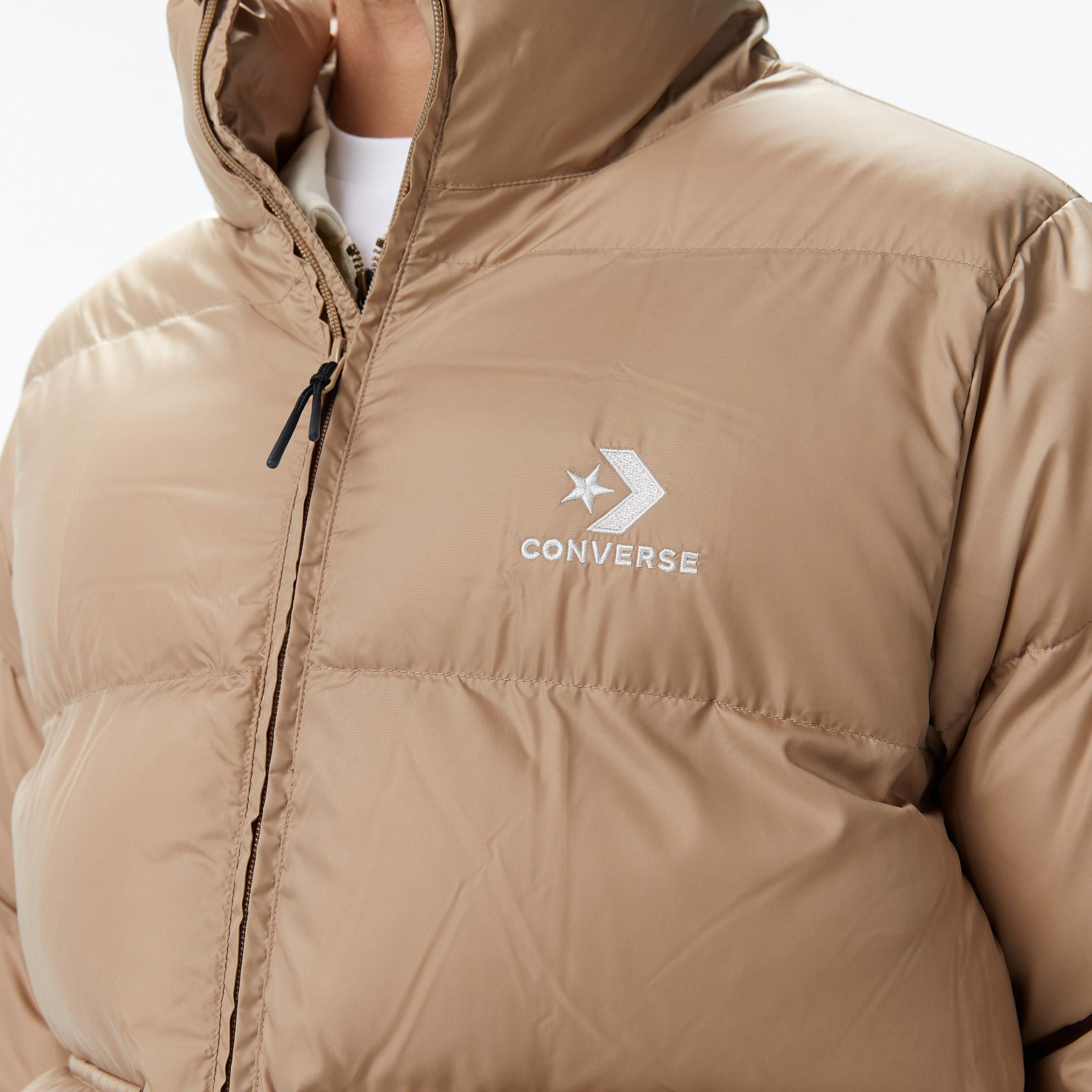 Converse Classic Patch Pocket Erkek Dik Yaka Krem Şişme Mont